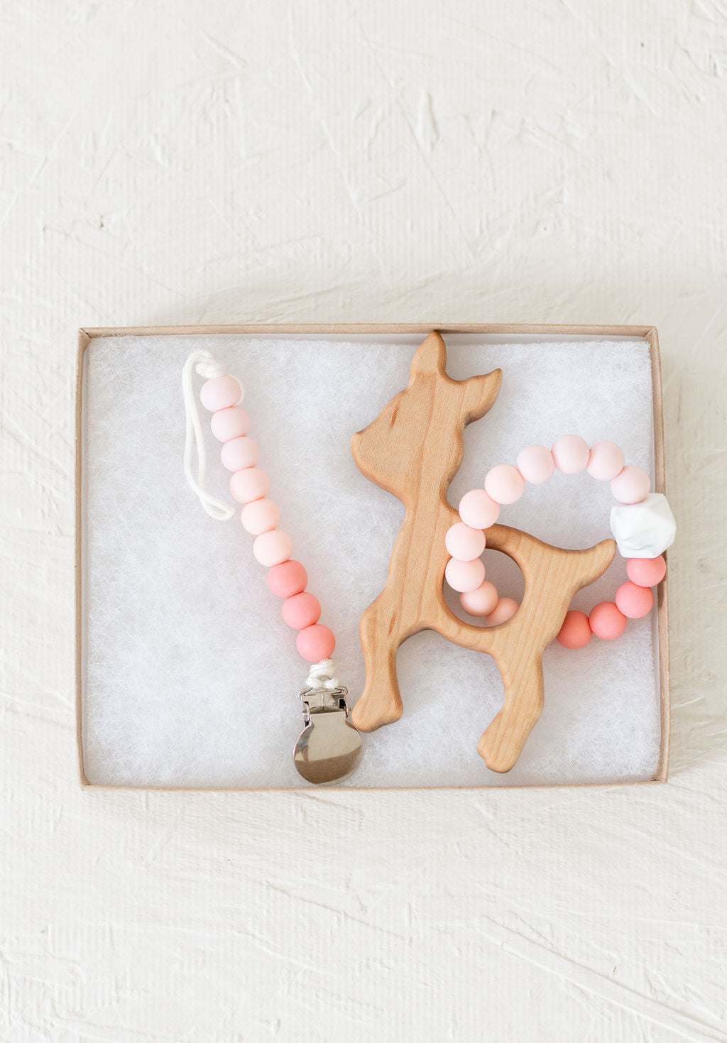 Wooden Teether with Silicone Ring