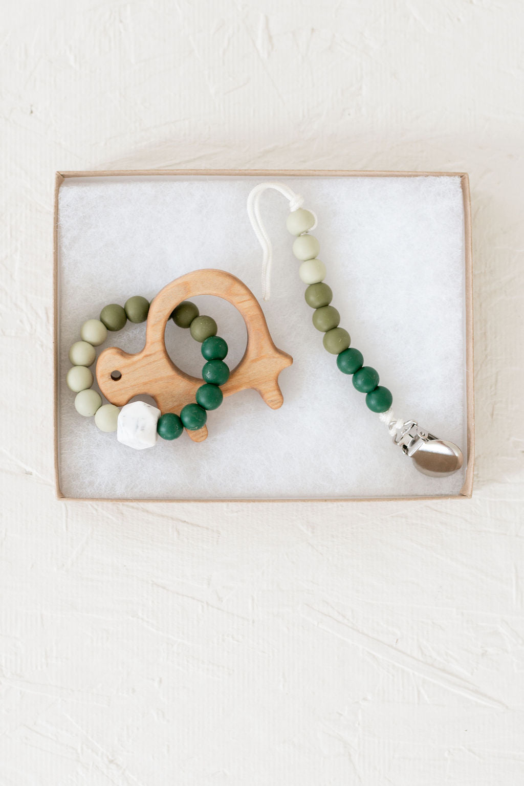 Wooden Teether with Silicone Ring