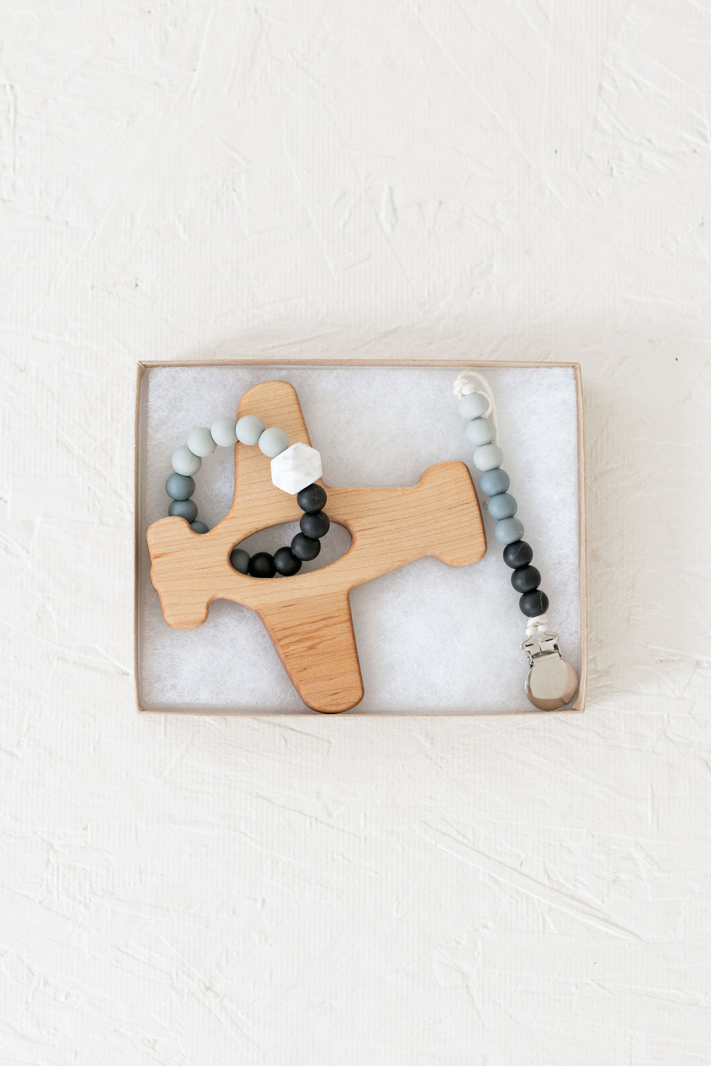 Wooden Teether with Silicone Ring