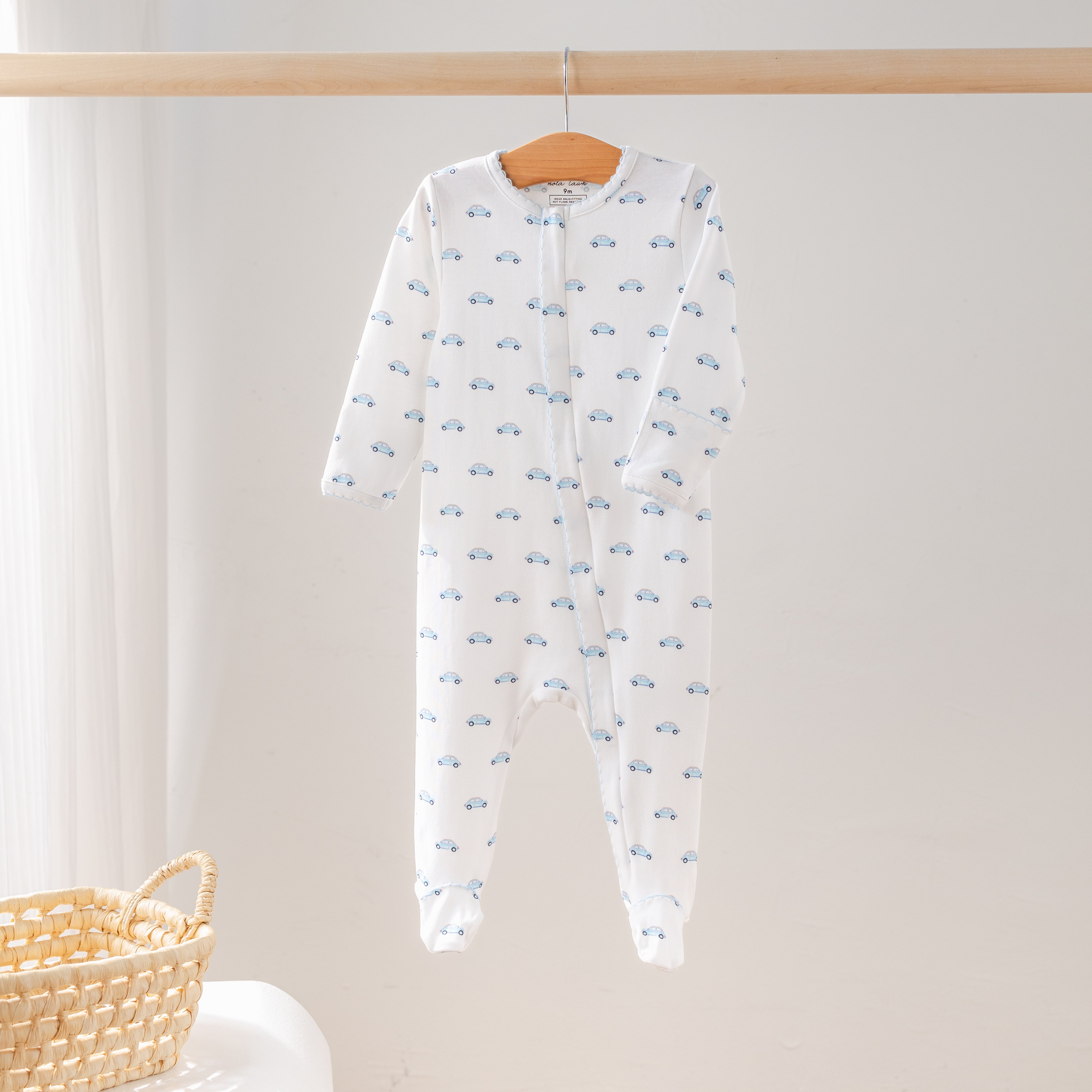 Little Blue Wheels Organic Cotton Pajamas