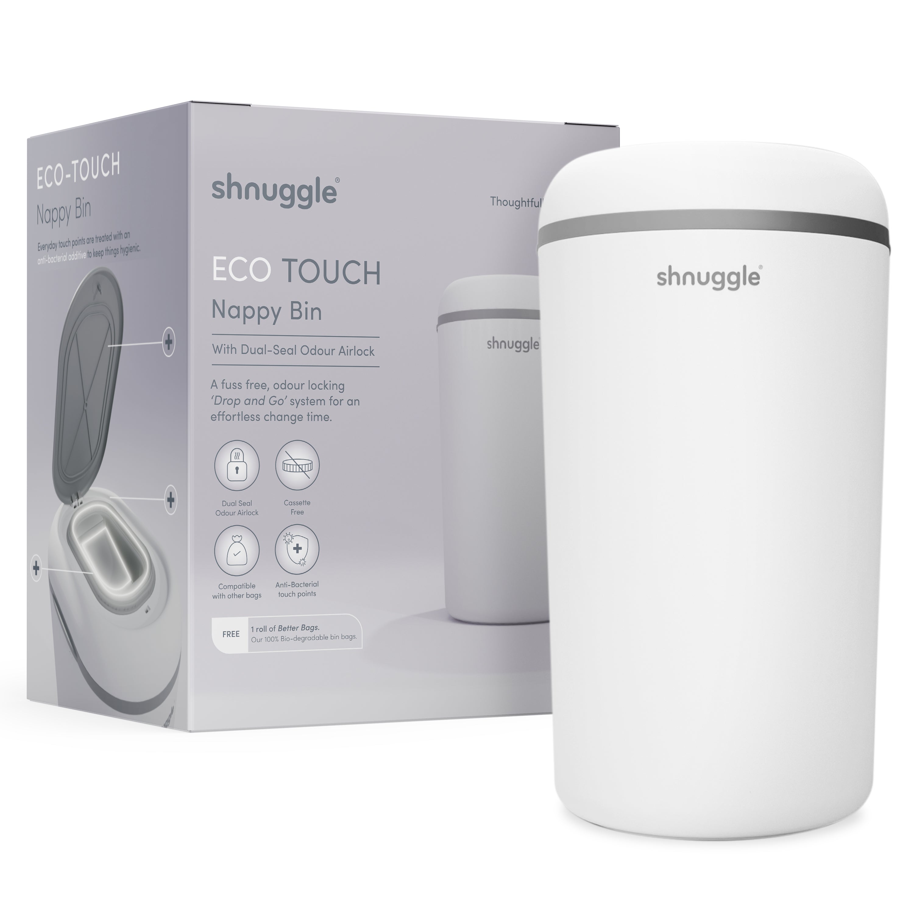 Eco-Touch Nappy Bin Diaper Pail