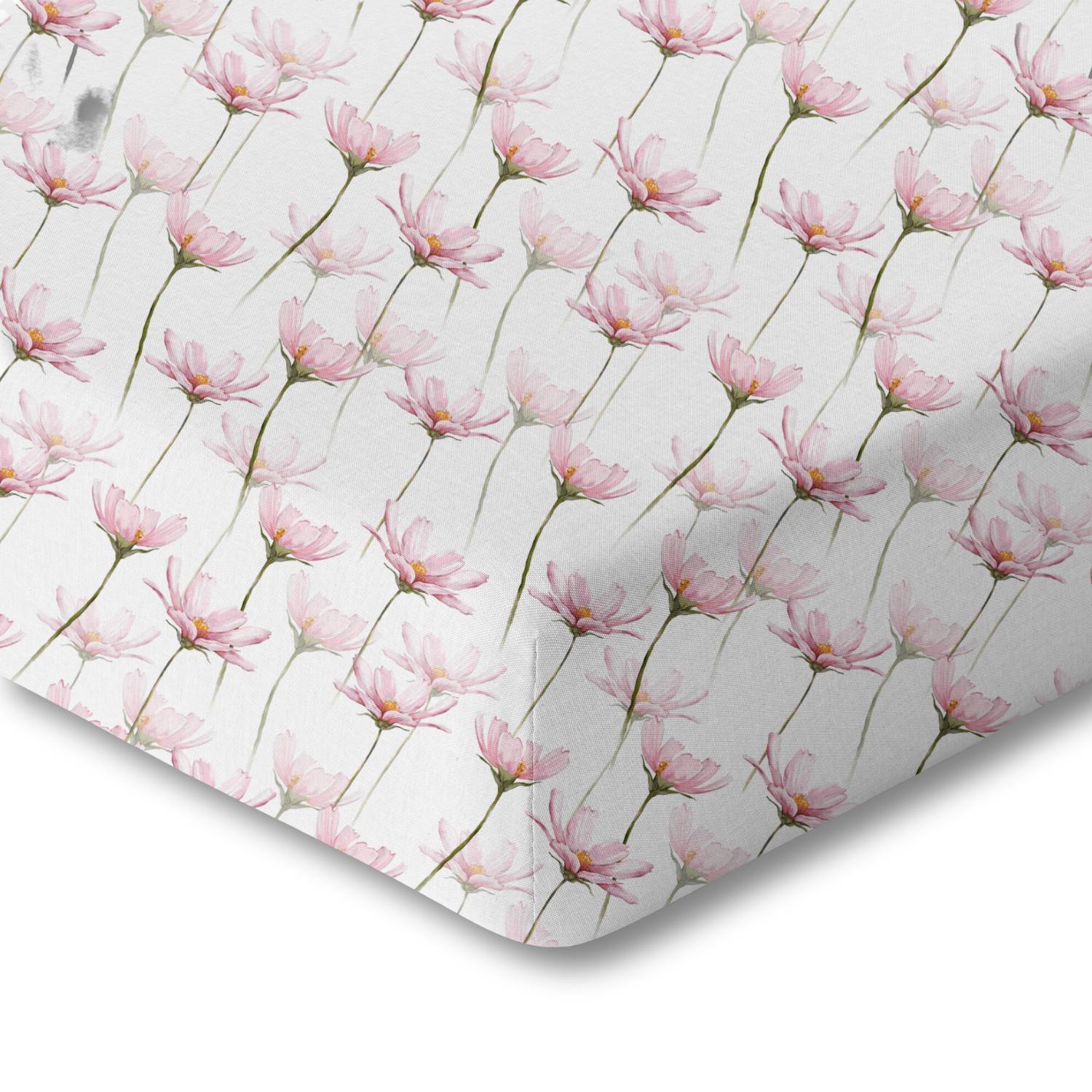 Organic Crib Sheet - Pink Petals