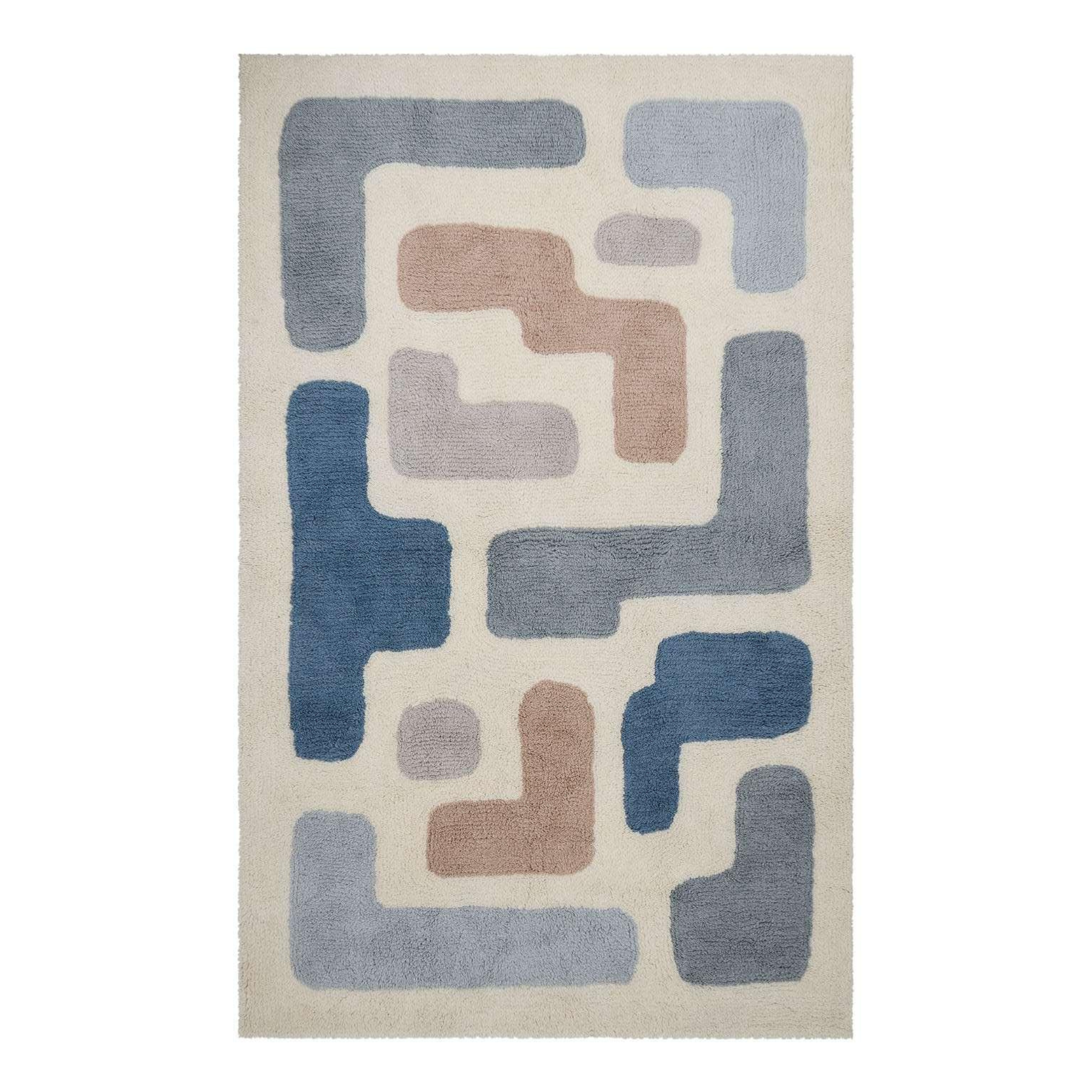 Stacked Washable Wool Area Rug