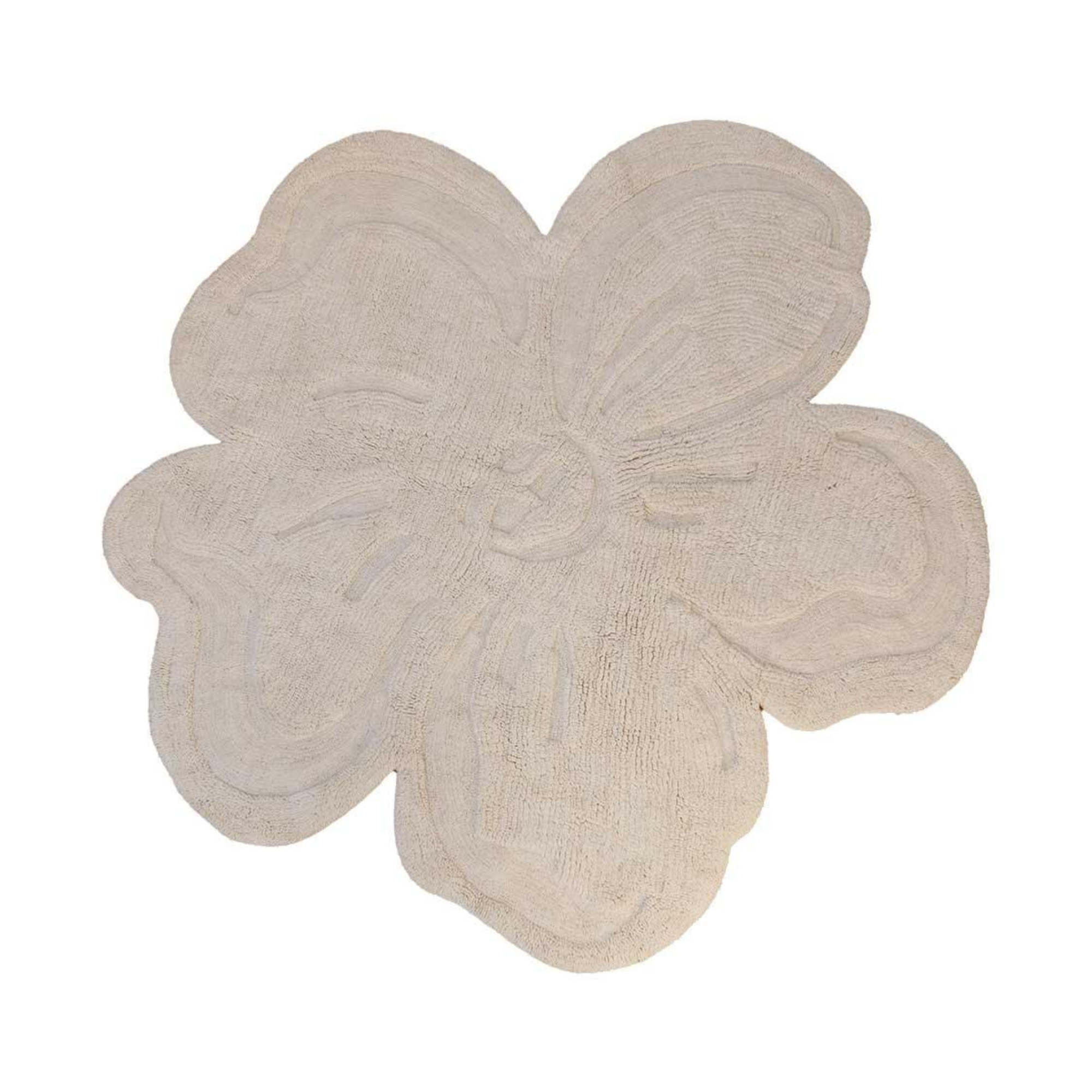 Flower Washable Wool Rug