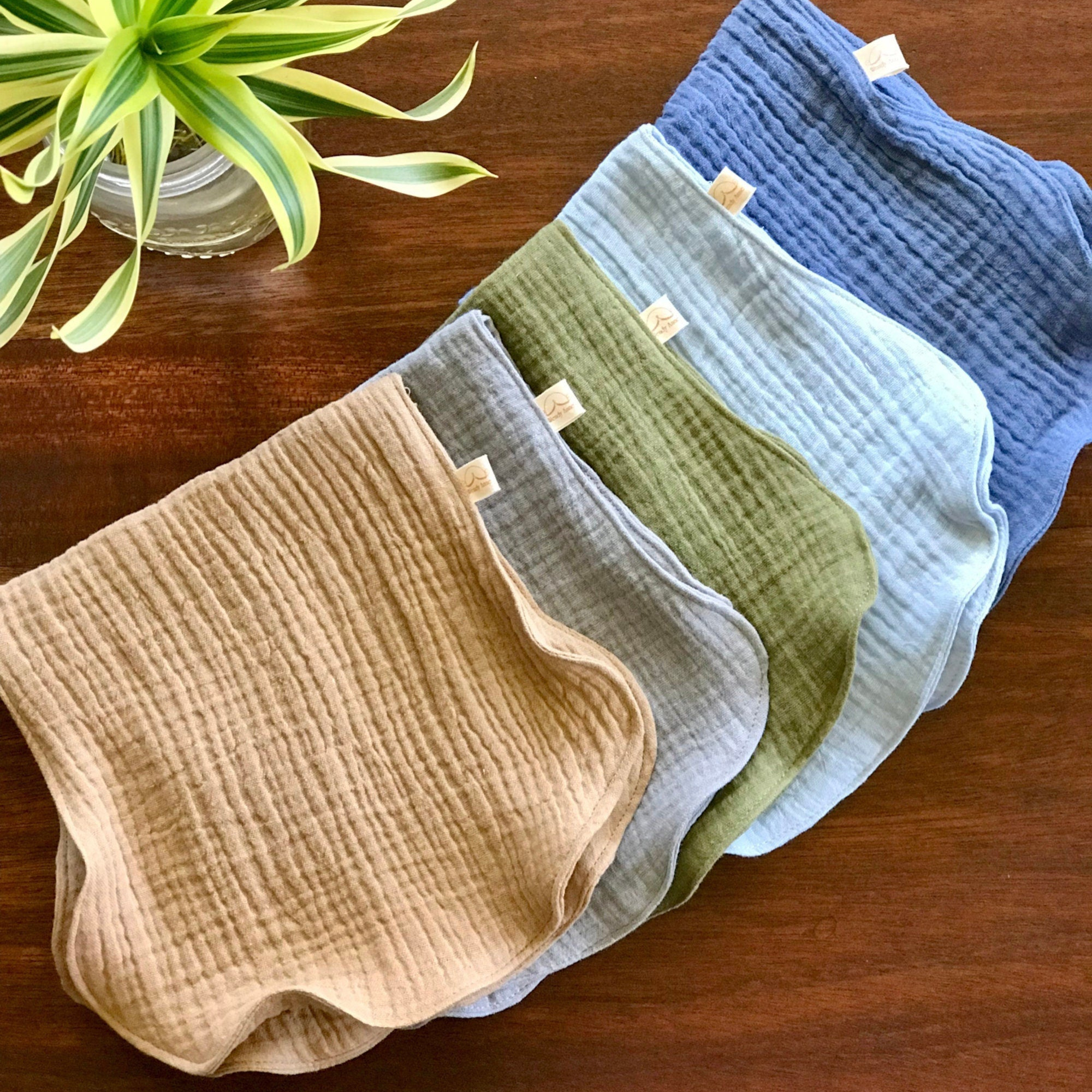 Organic Cotton Burp Cloths (Set of 5)