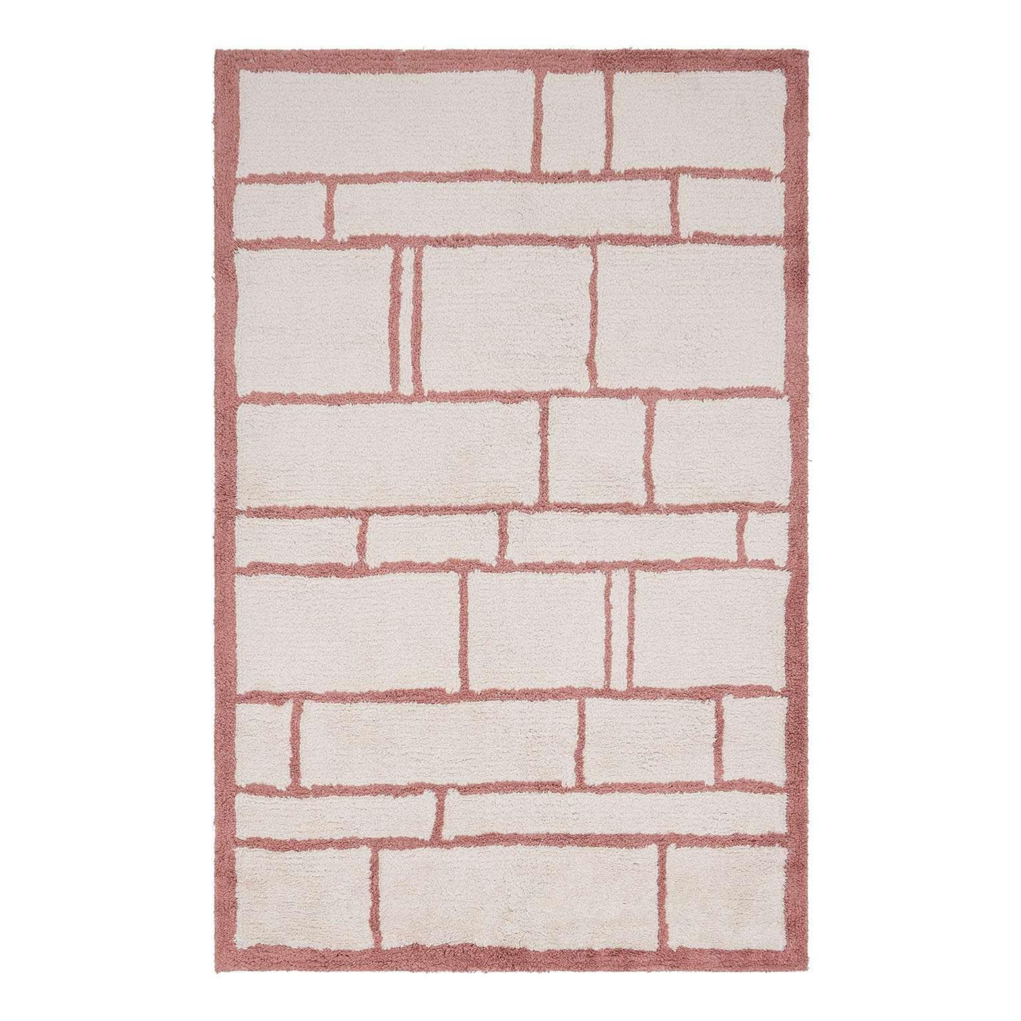 Windowpane Washable Organic Cotton Area Rug