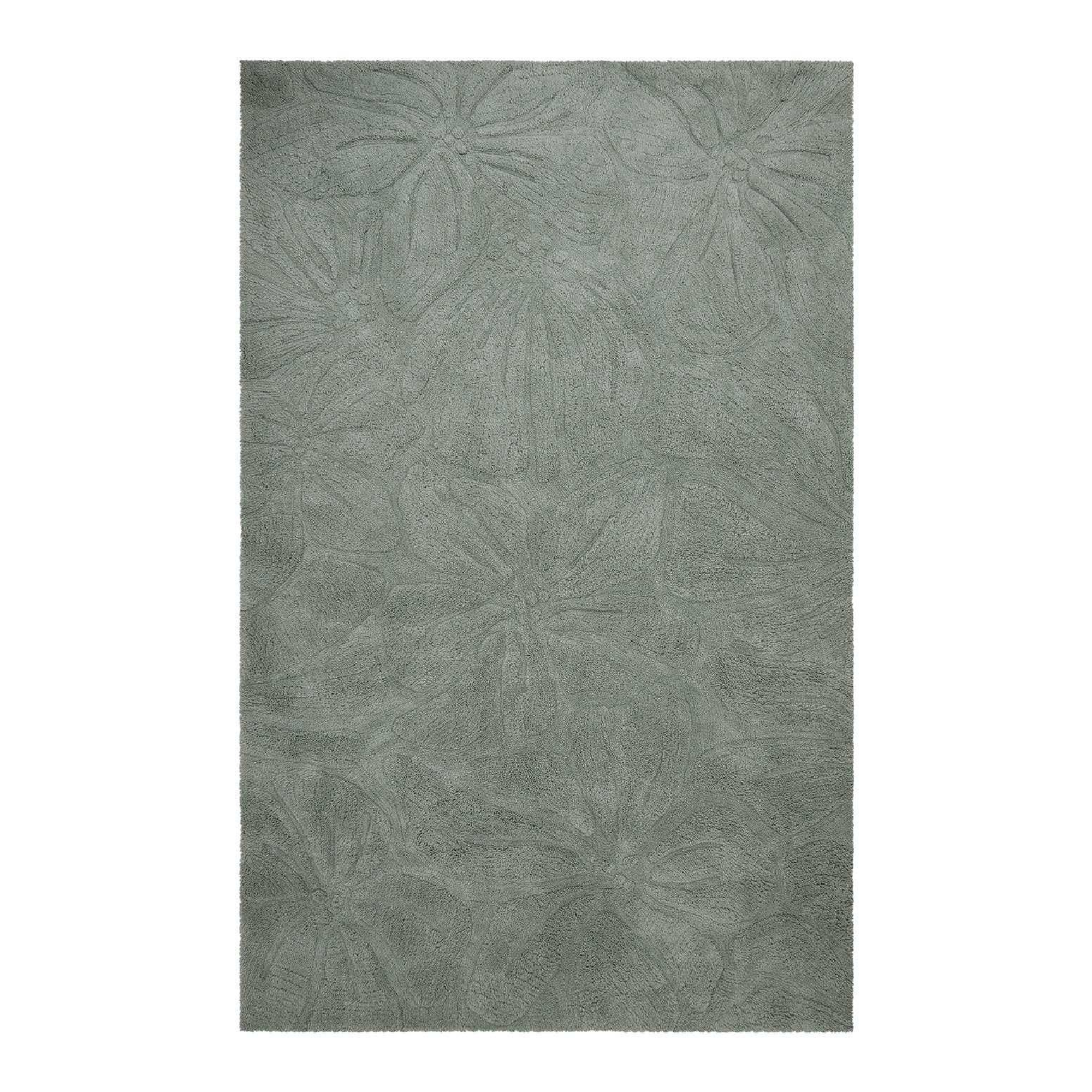 Floral Field Washable Wool Area Rug