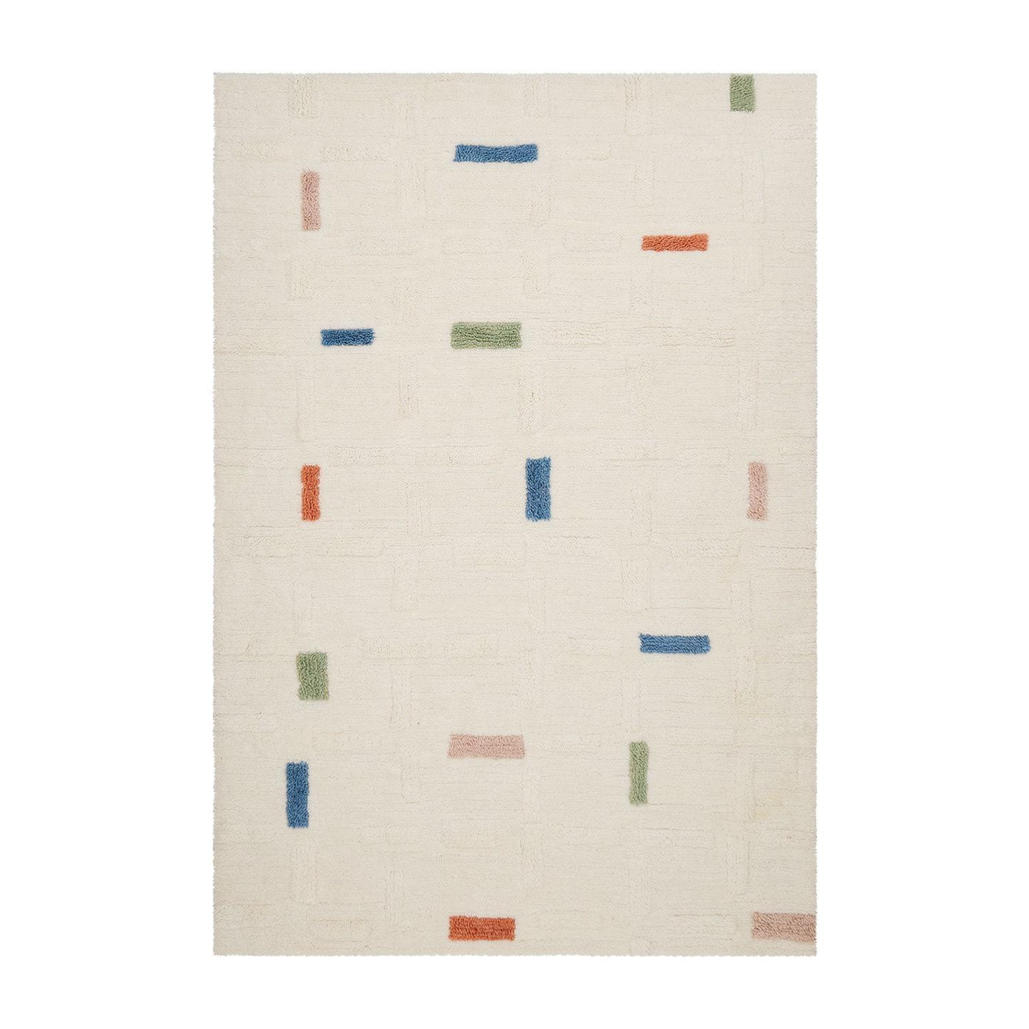 Brick Washable Wool Area Rug