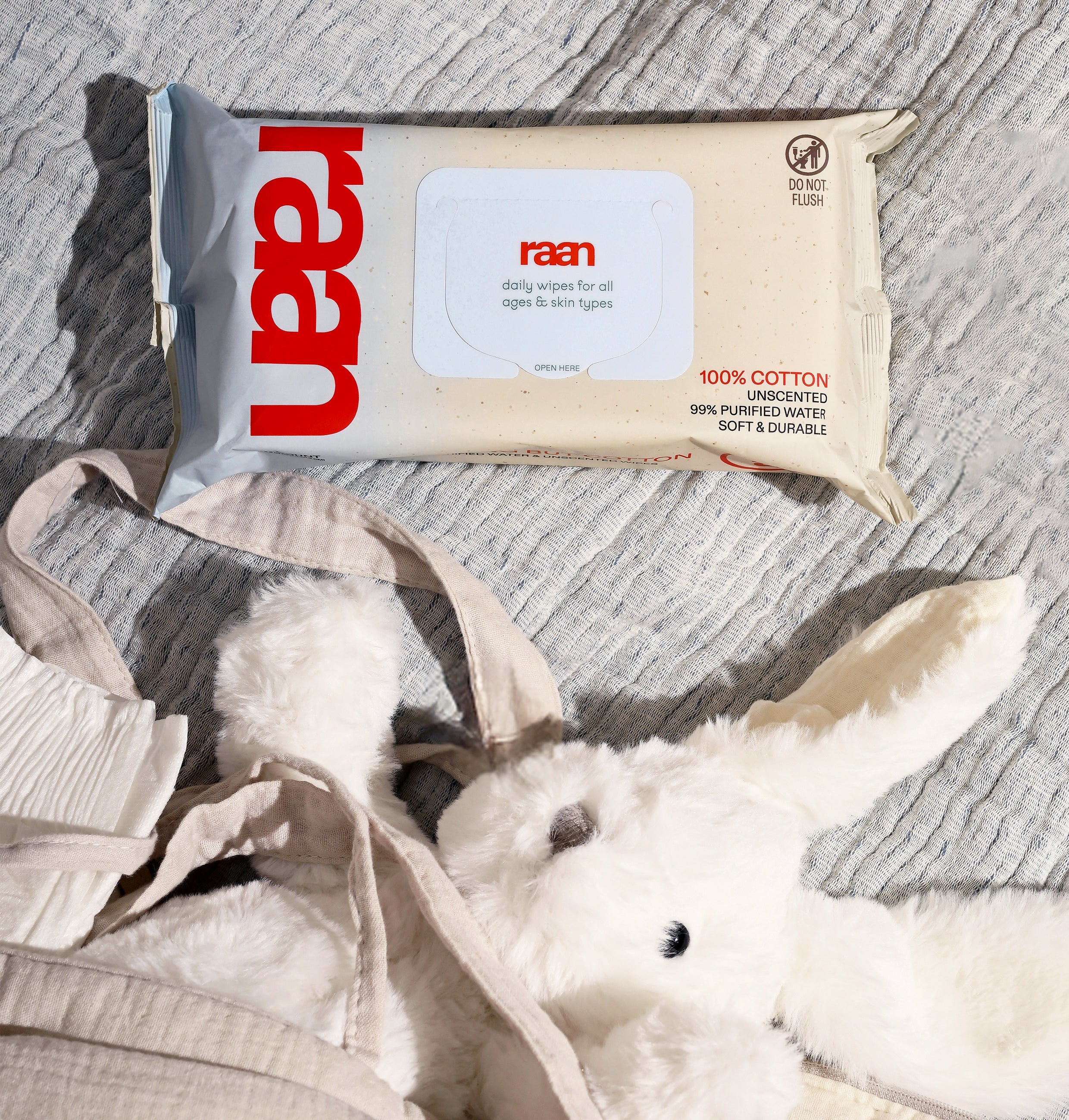 The Only Unbleached, 100% Cotton Baby Wipe for Sensitive Skin