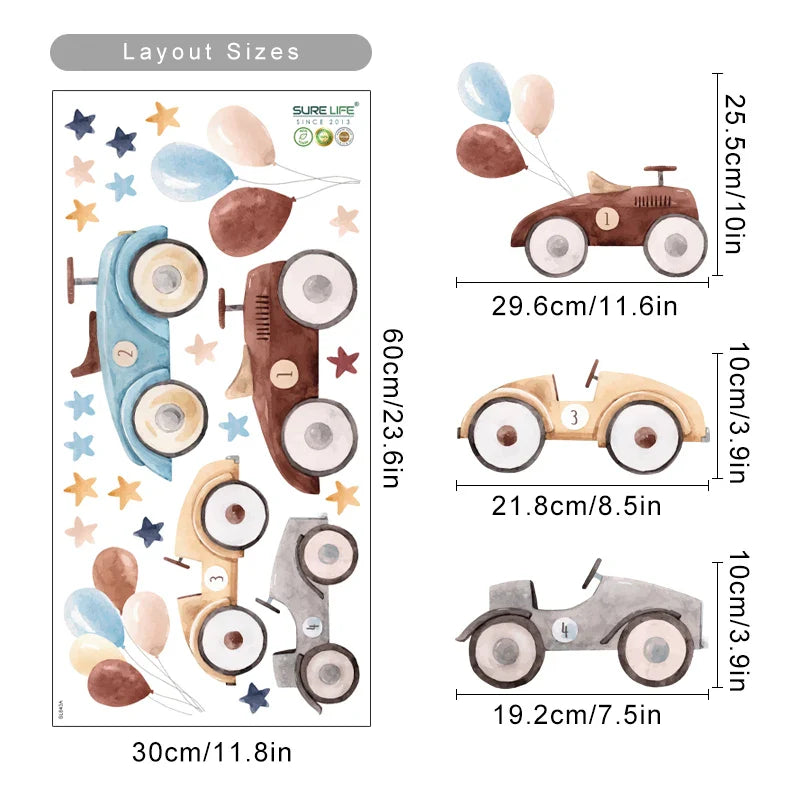 Retro Nursery Peel and Stick Stickers