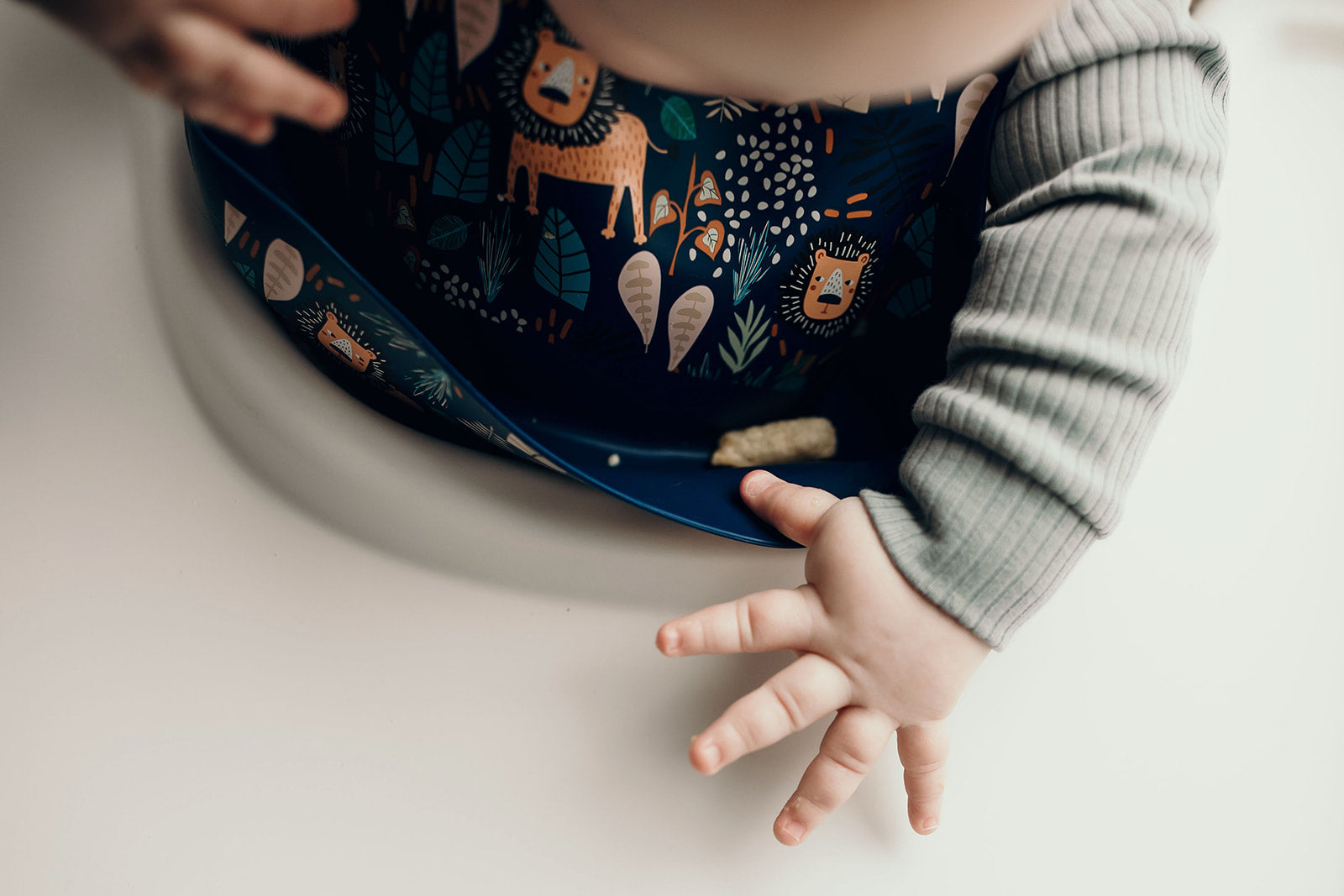 Lion Silicone Bib with Crumb Catcher