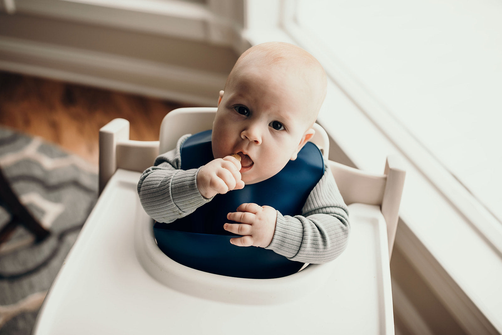 Sailor Blue Silicone Bib