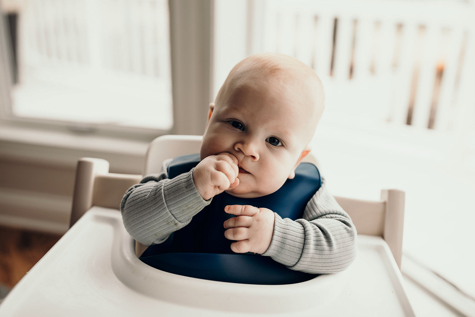 Sailor Blue Silicone Bib