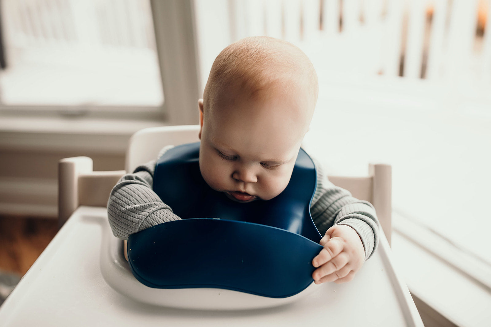 Sailor Blue Silicone Bib