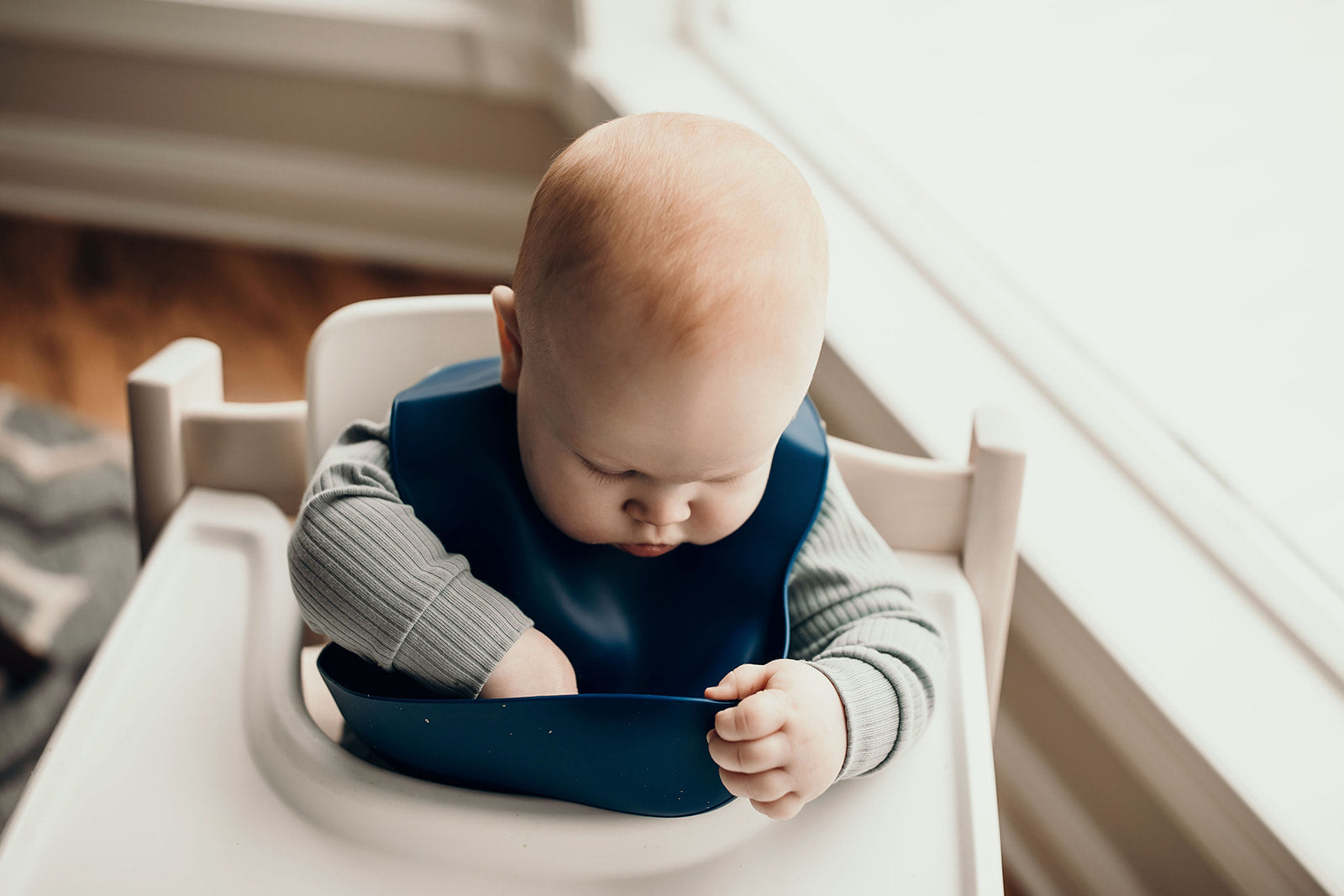 Sailor Blue Silicone Bib