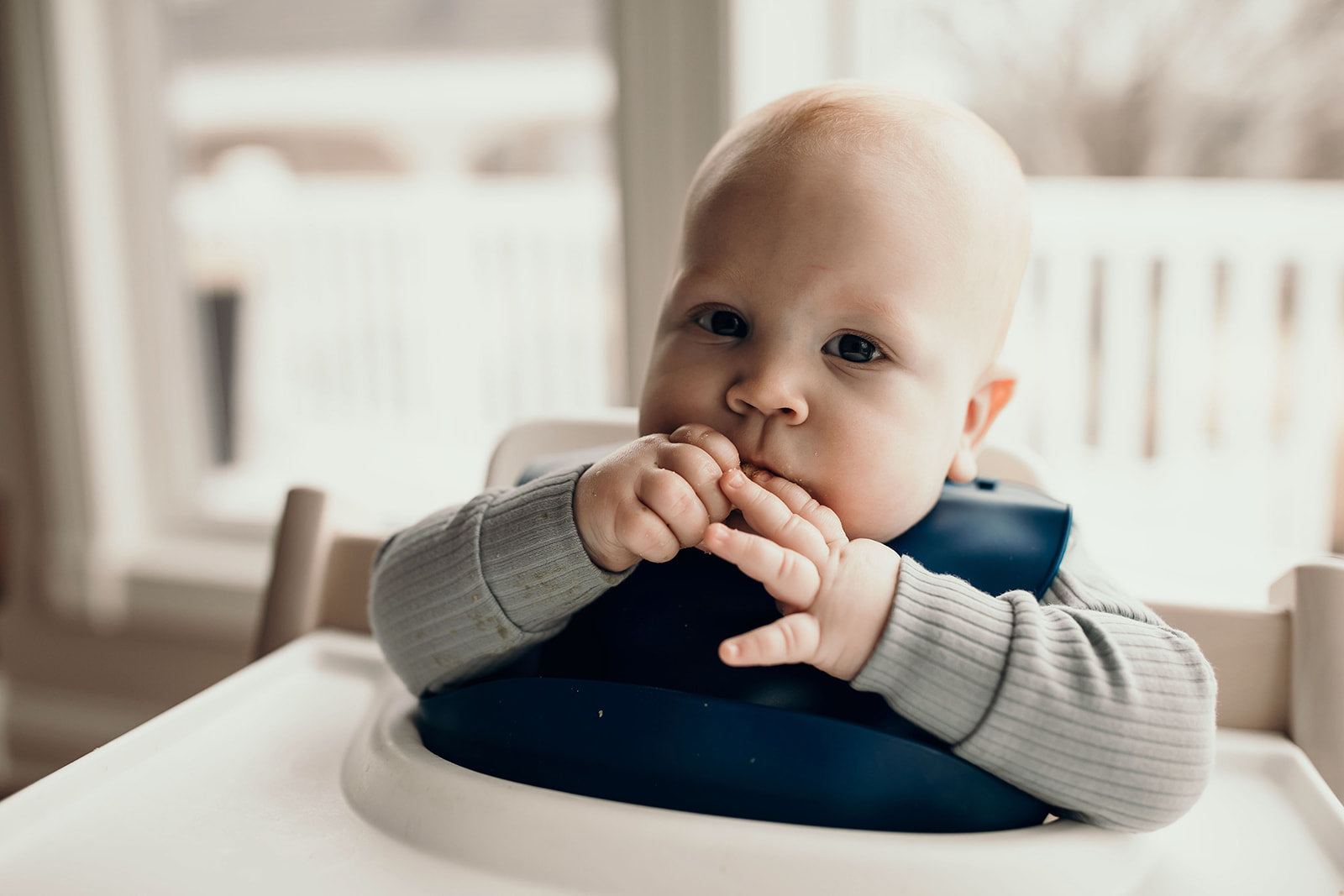 Sailor Blue Silicone Bib