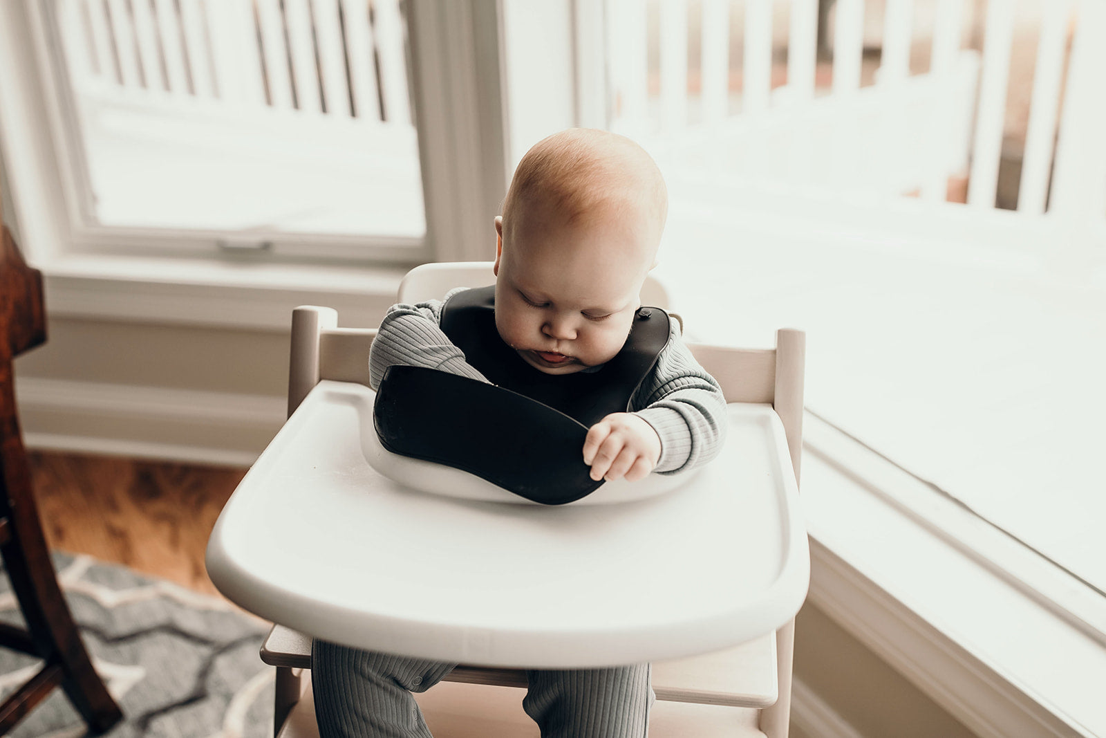 Sailor Blue Silicone Bib