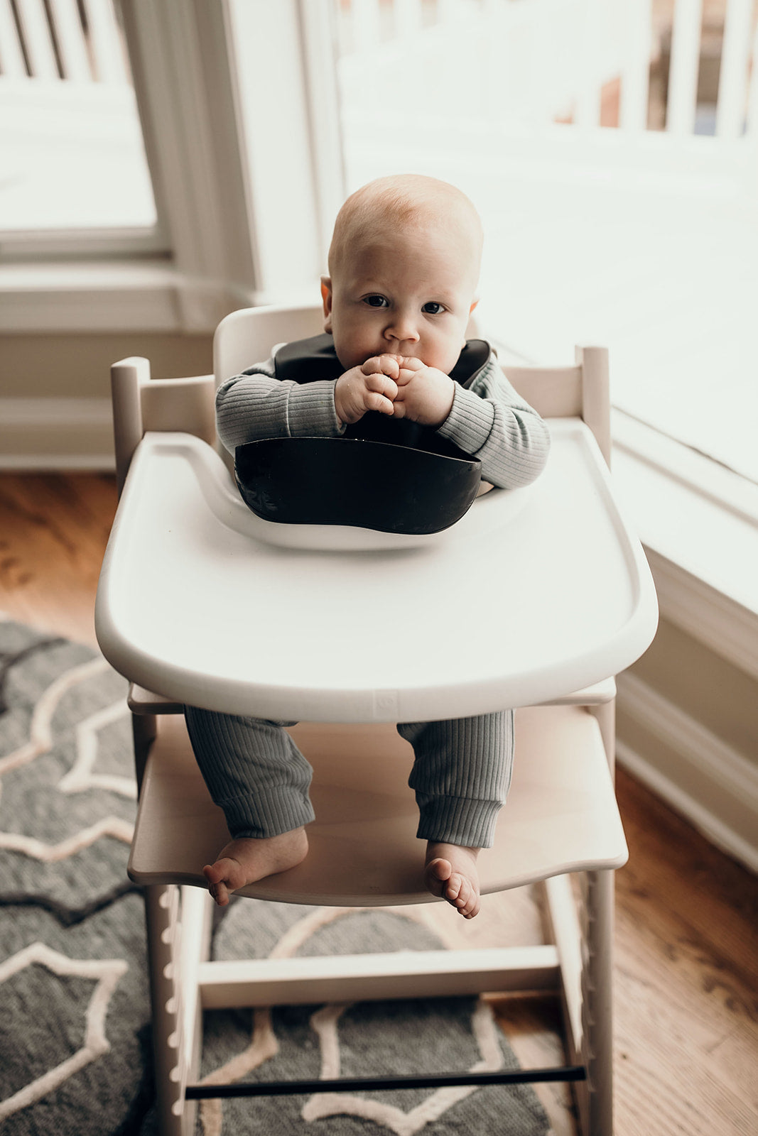 Sailor Blue Silicone Bib