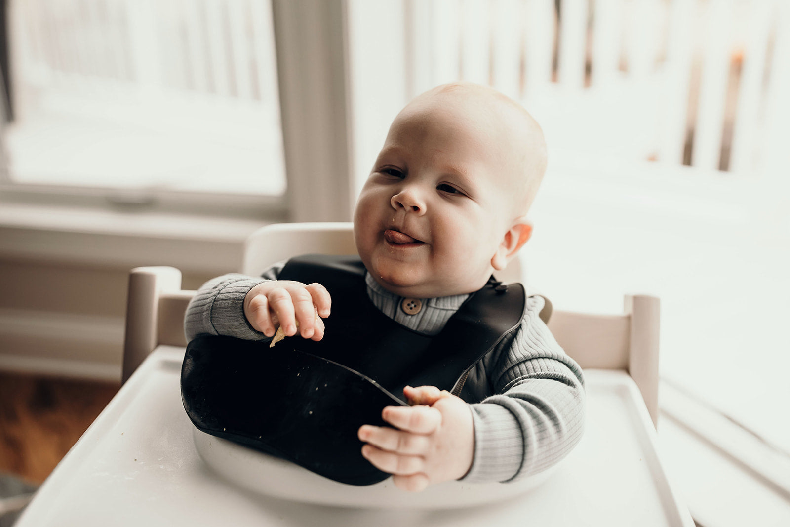 Sailor Blue Silicone Bib