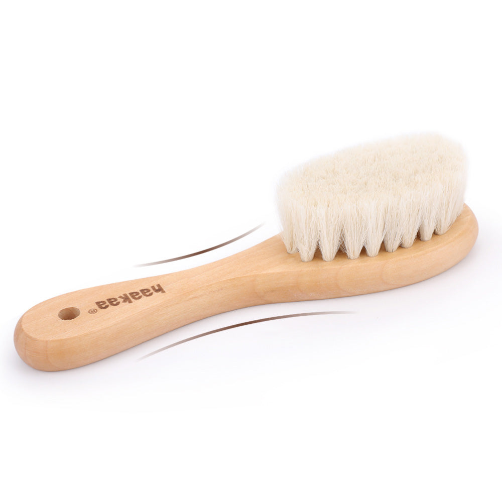 Haakaa Goats Wool Wooden Baby Hairbrush