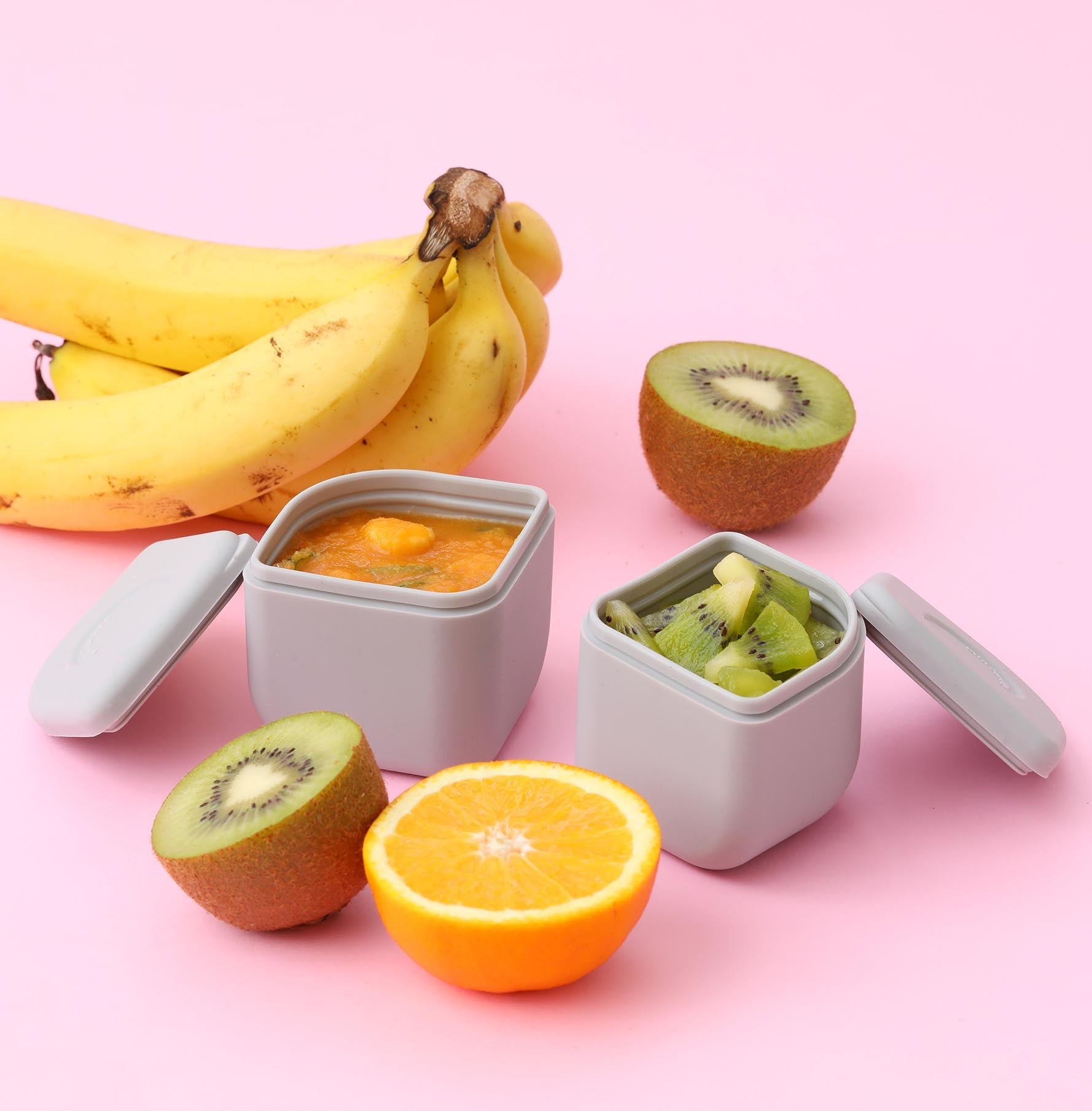 All Ages Bento Box - Cotton Candy + Dove Grey