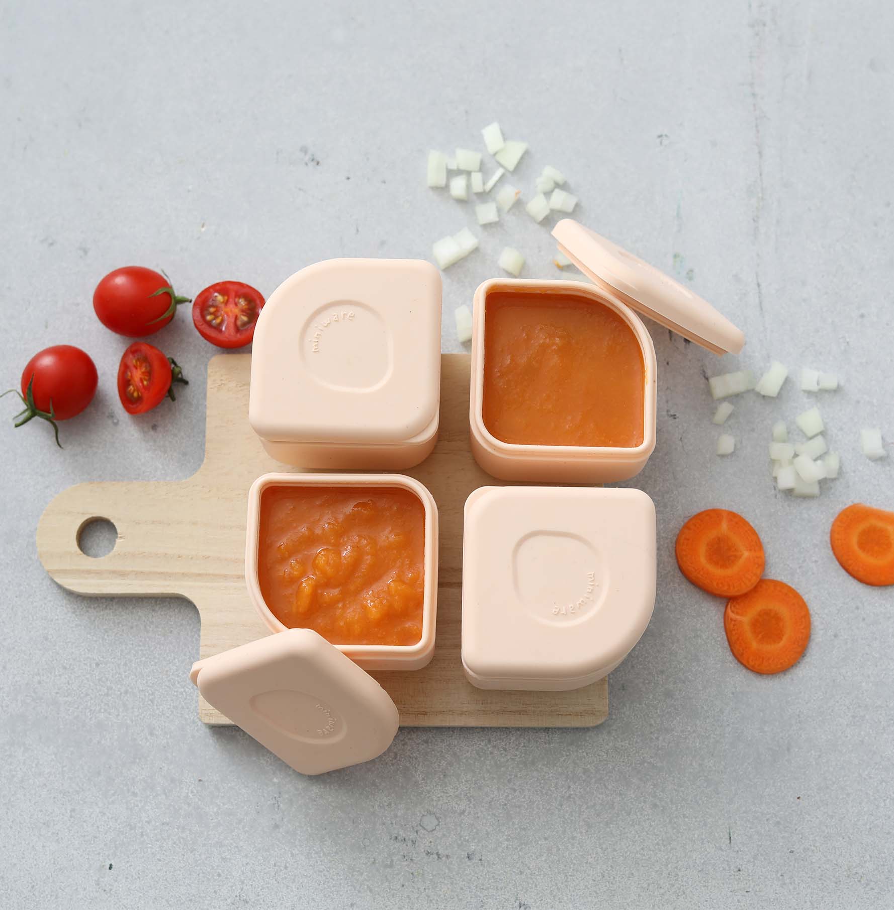 GrowBento: All Ages Bento Box (Snow + Peach)