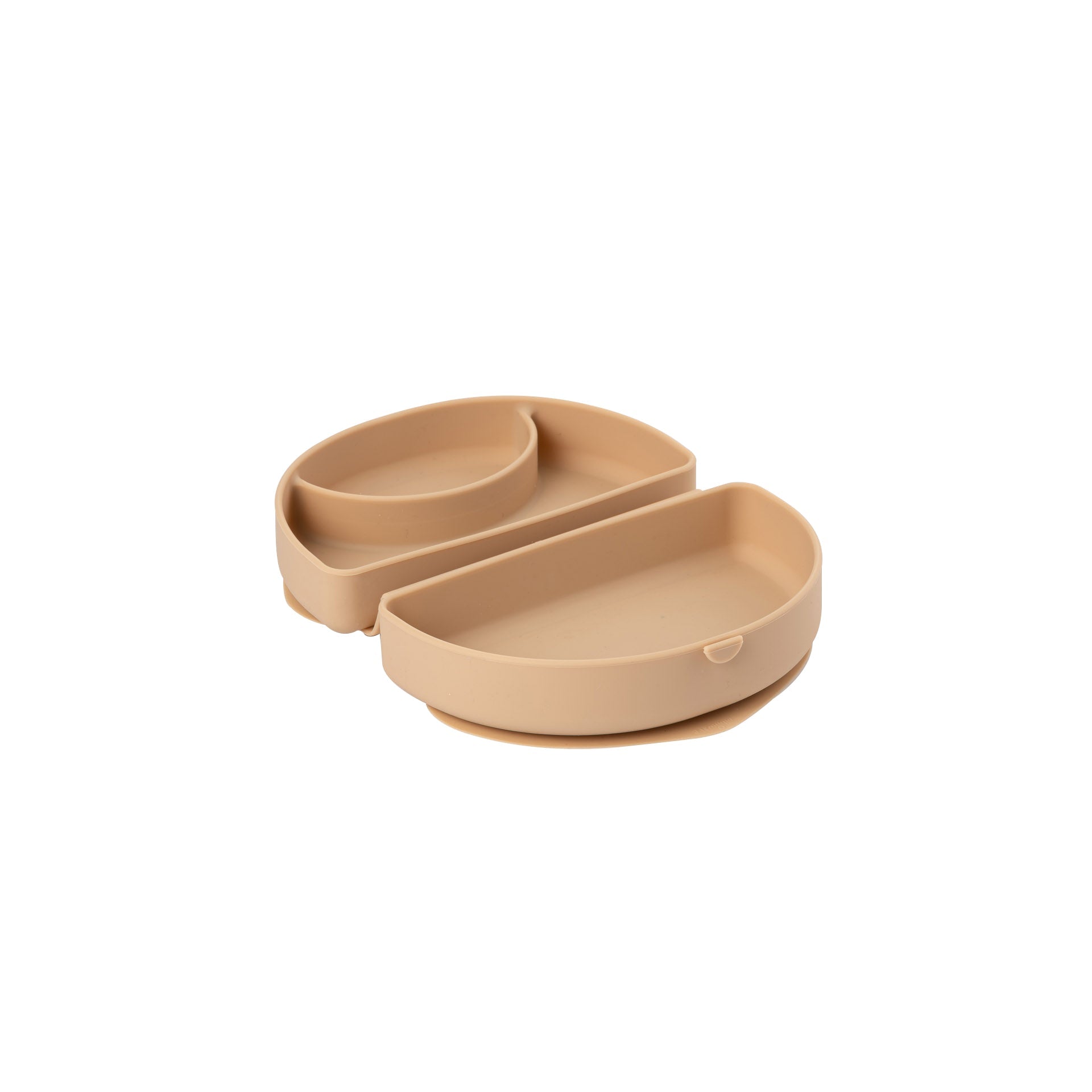 Compact Children's Portable Plate - Almond Butter