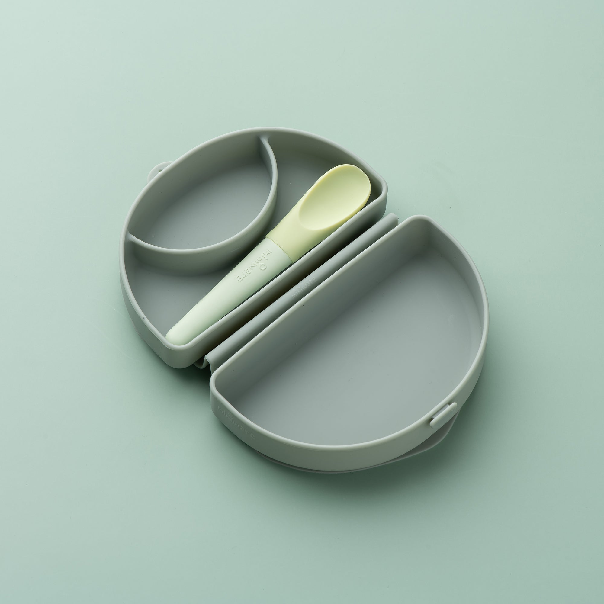 Compact Children's Portable Plate - Sage