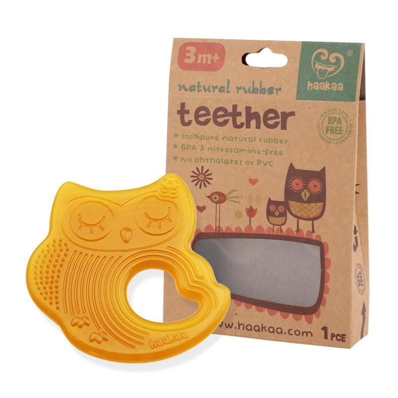 Sleeping Owl Natural Rubber Teether