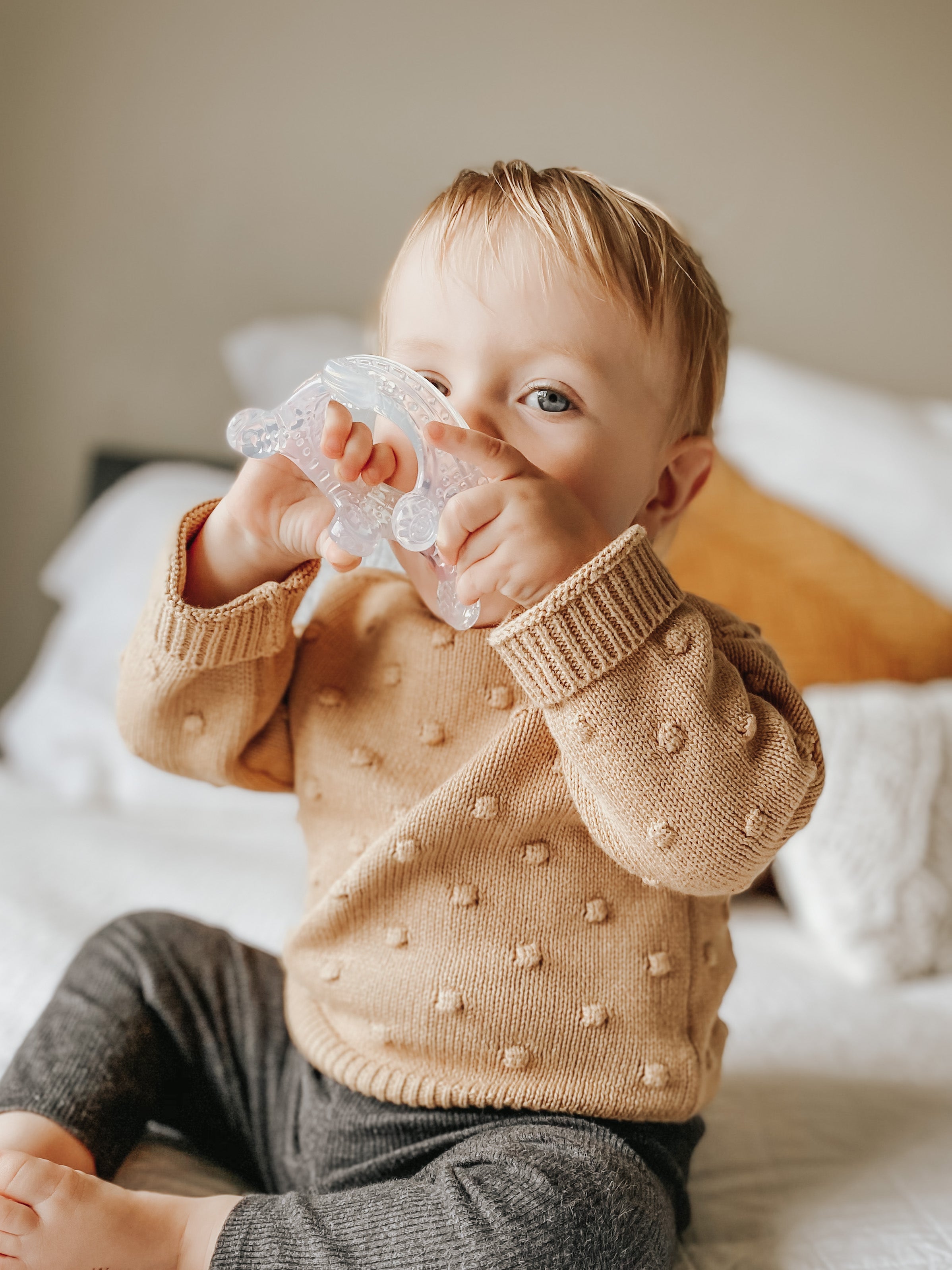 Silicone Crown Teether (Clear)