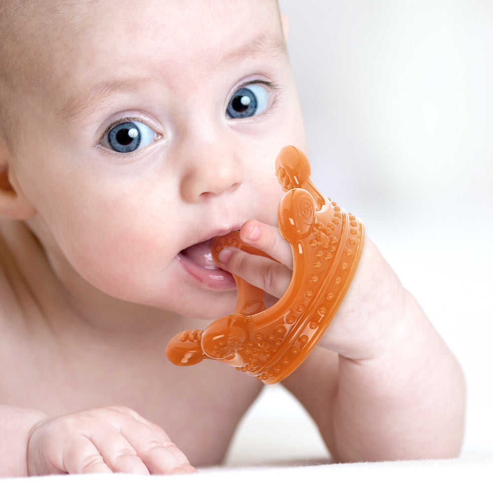 Silicone Crown Teether (Amber)