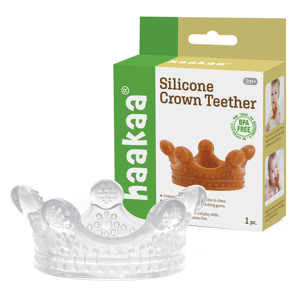 Silicone Crown Teether (Clear)