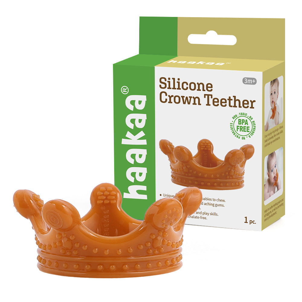 Silicone Crown Teether (Amber)