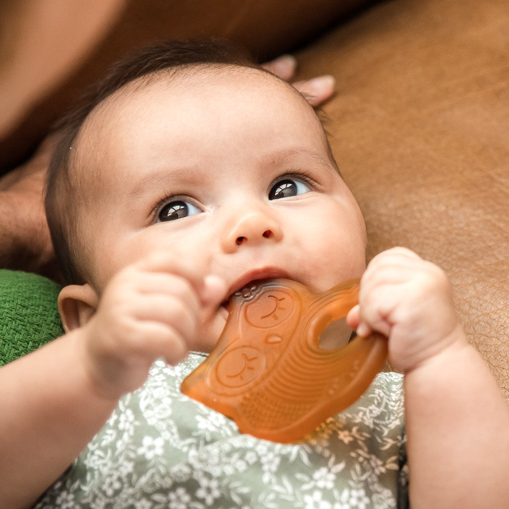 Sleeping Owl Natural Rubber Teether
