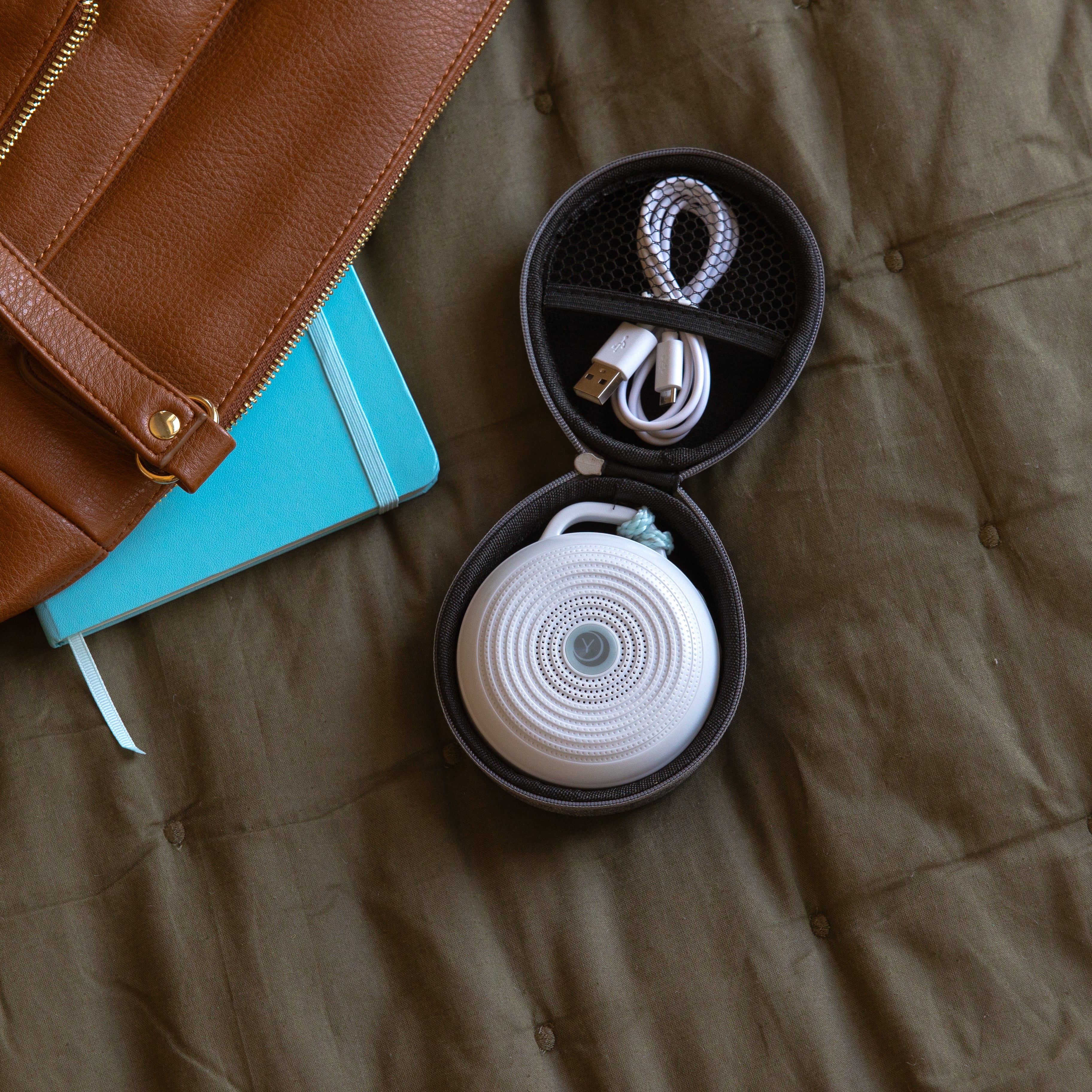 Rohm® White Noise Machine + Travel Case Bundle