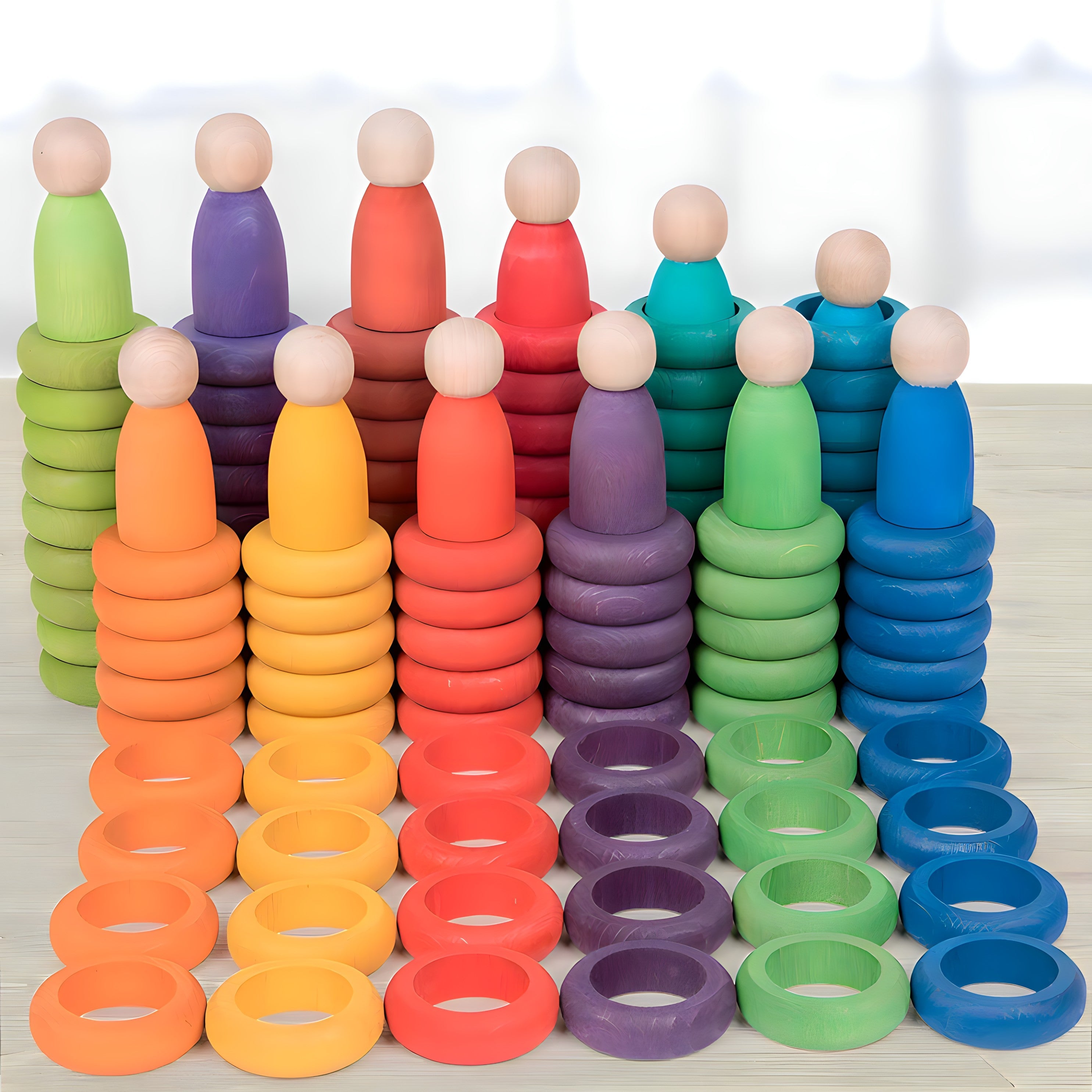 Rainbow Rings, Coins and Nins Pretend Play Toys