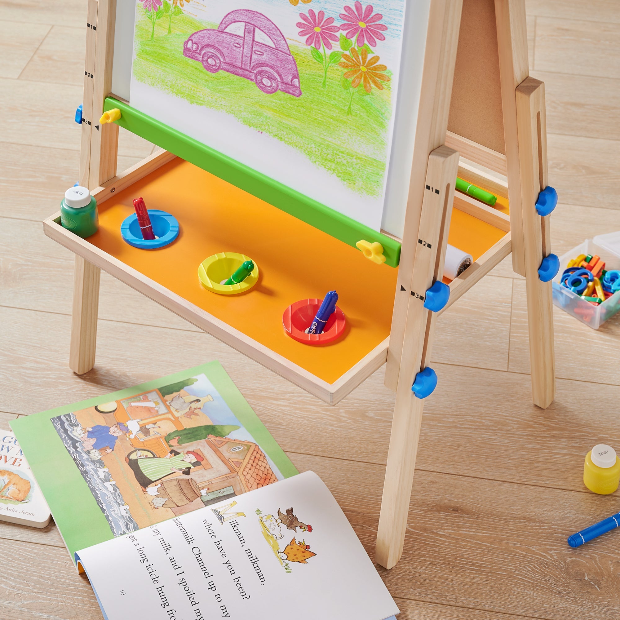 3-in-1 Art Easel & Paper Roll Set