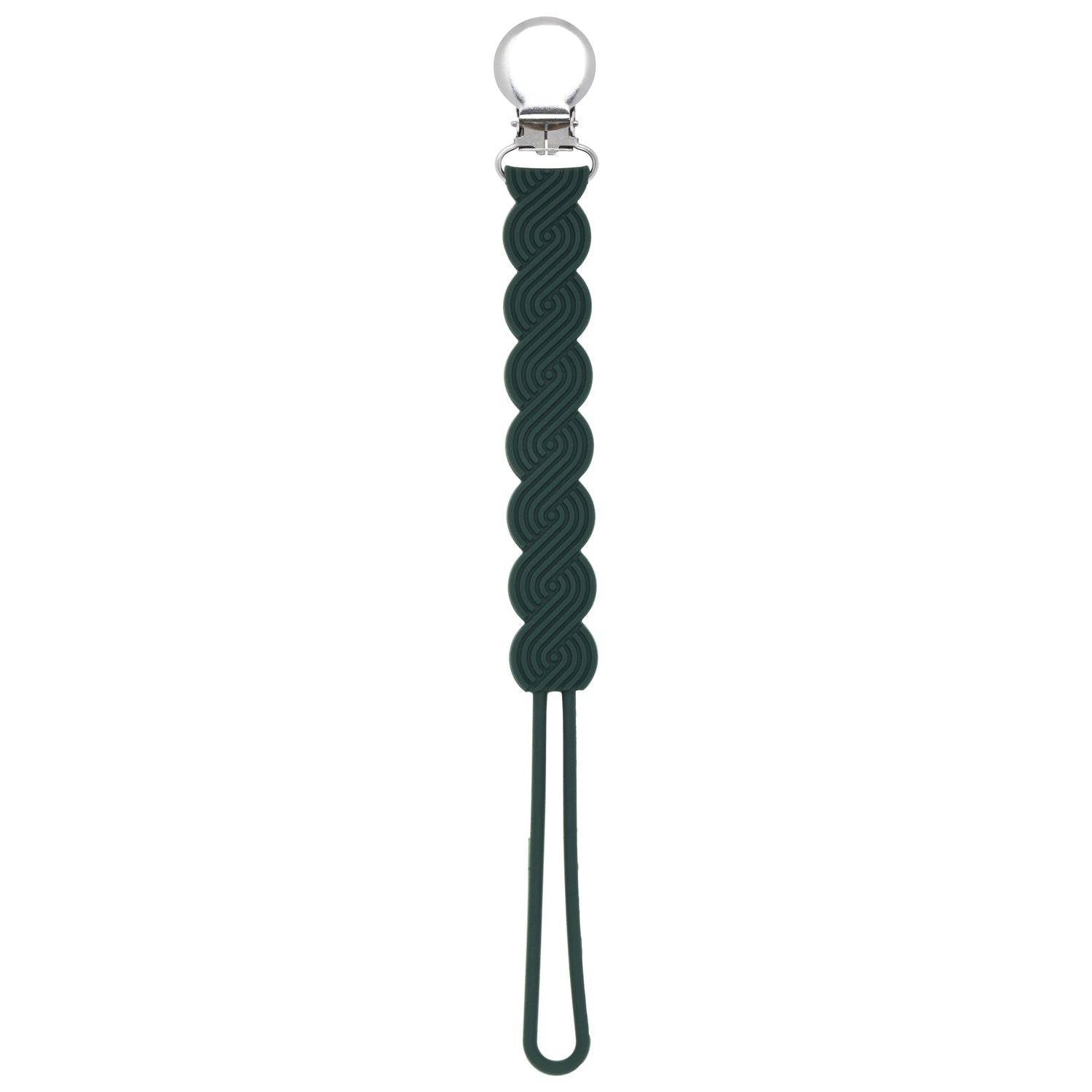 All Silicone One Piece Pacifier Clip (Green)