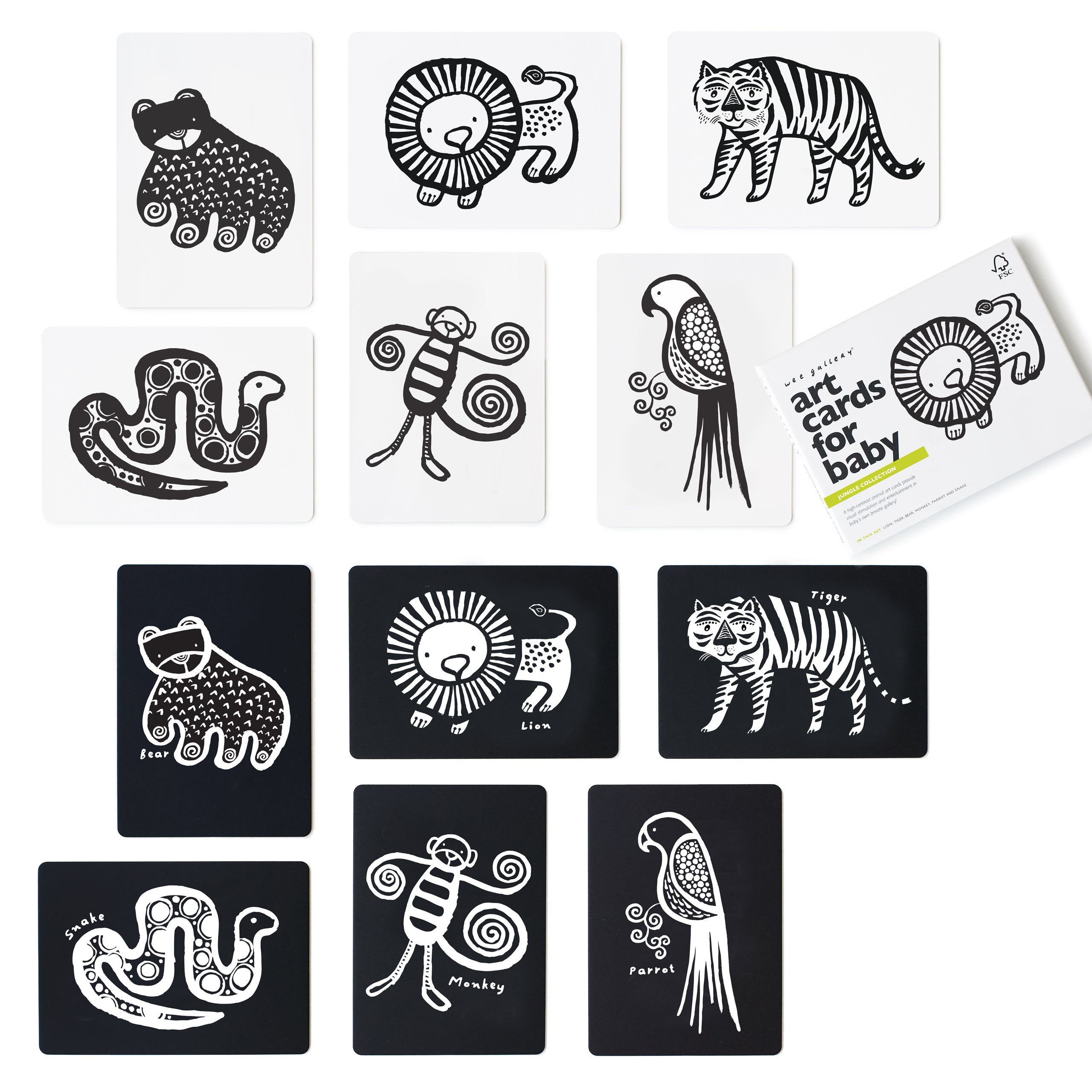 Art Cards for Baby - Jungle Collection Art Cards Leo Paper   