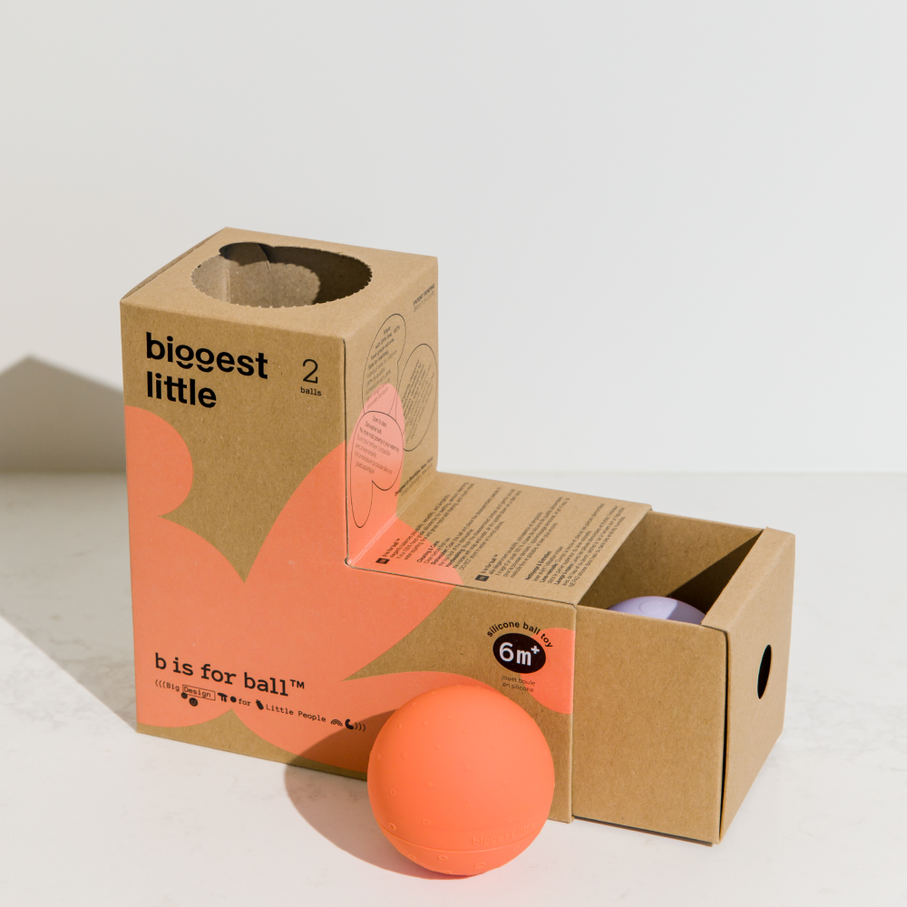 b is for ball® - 3-Ball Set | Montessori-Inspired "L" Shaped Box