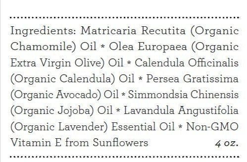 Organic Calming Baby Oil