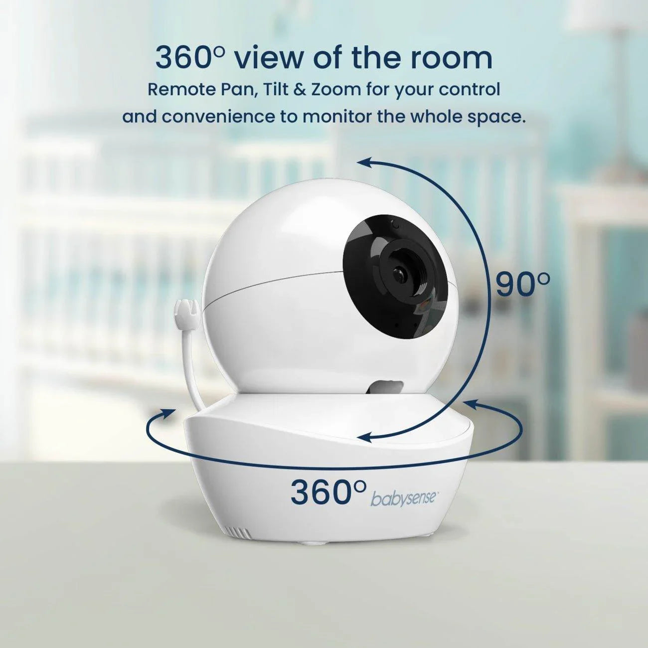 Video Baby Monitor with 2 Cameras, Non Wifi, Split Screen & Night Light Machine