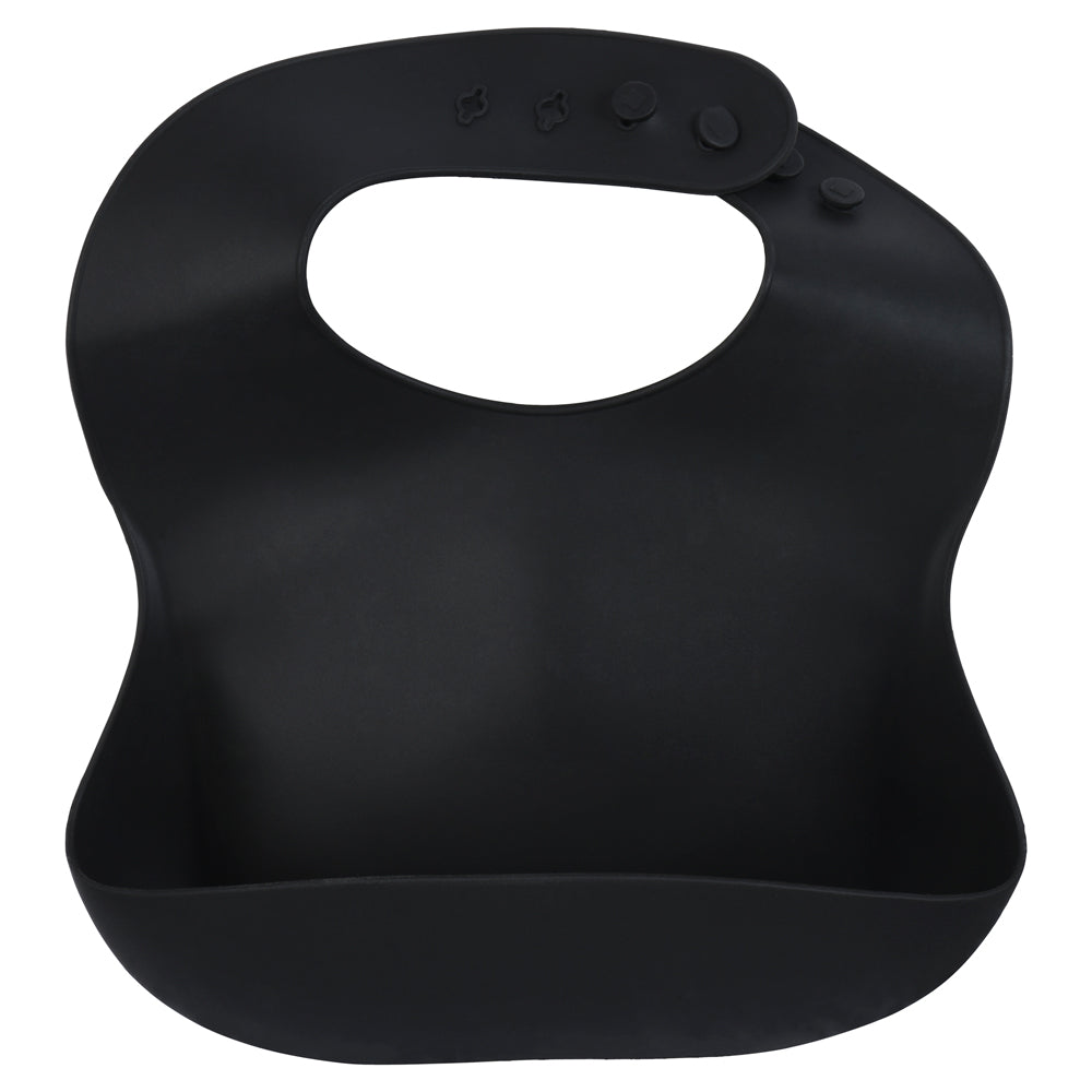 Black Silicone Baby Bib