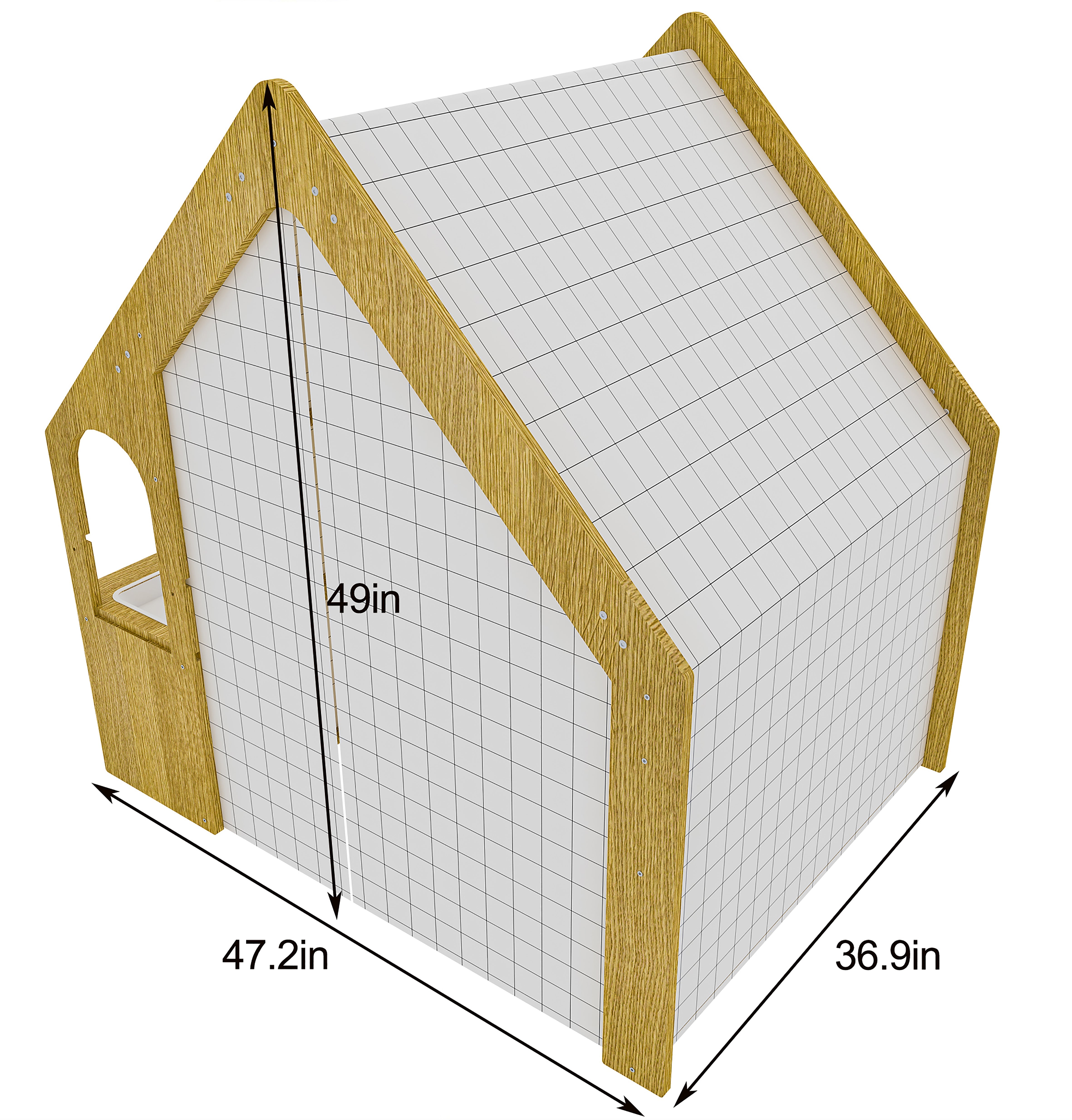 Wood house Desk with Chair