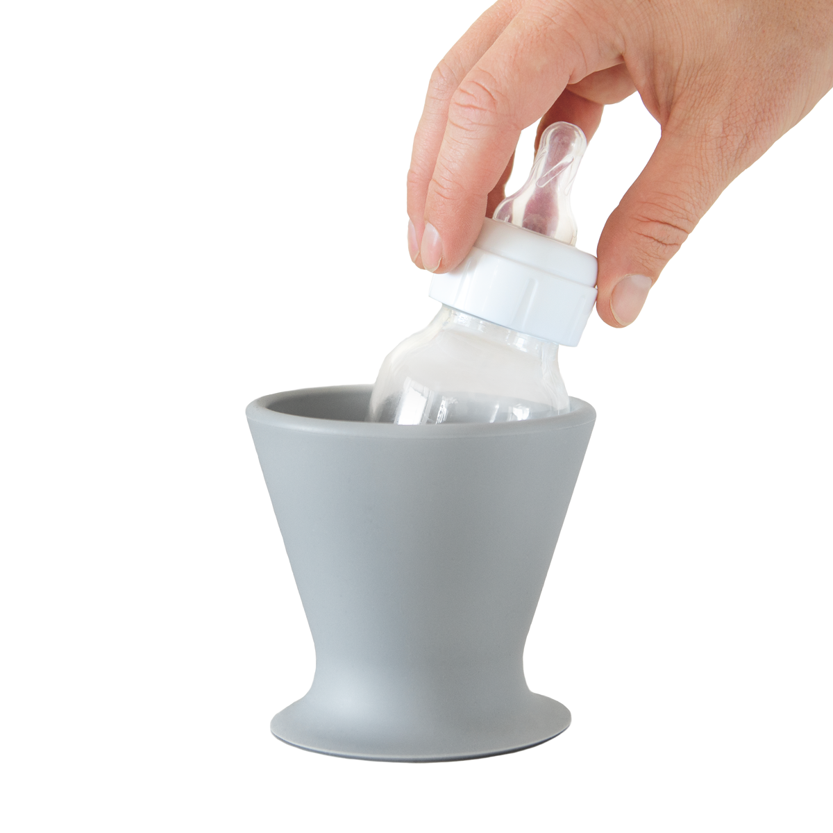 Baby Bottle Holder, Hands Free, One-Hand Bottle Prep