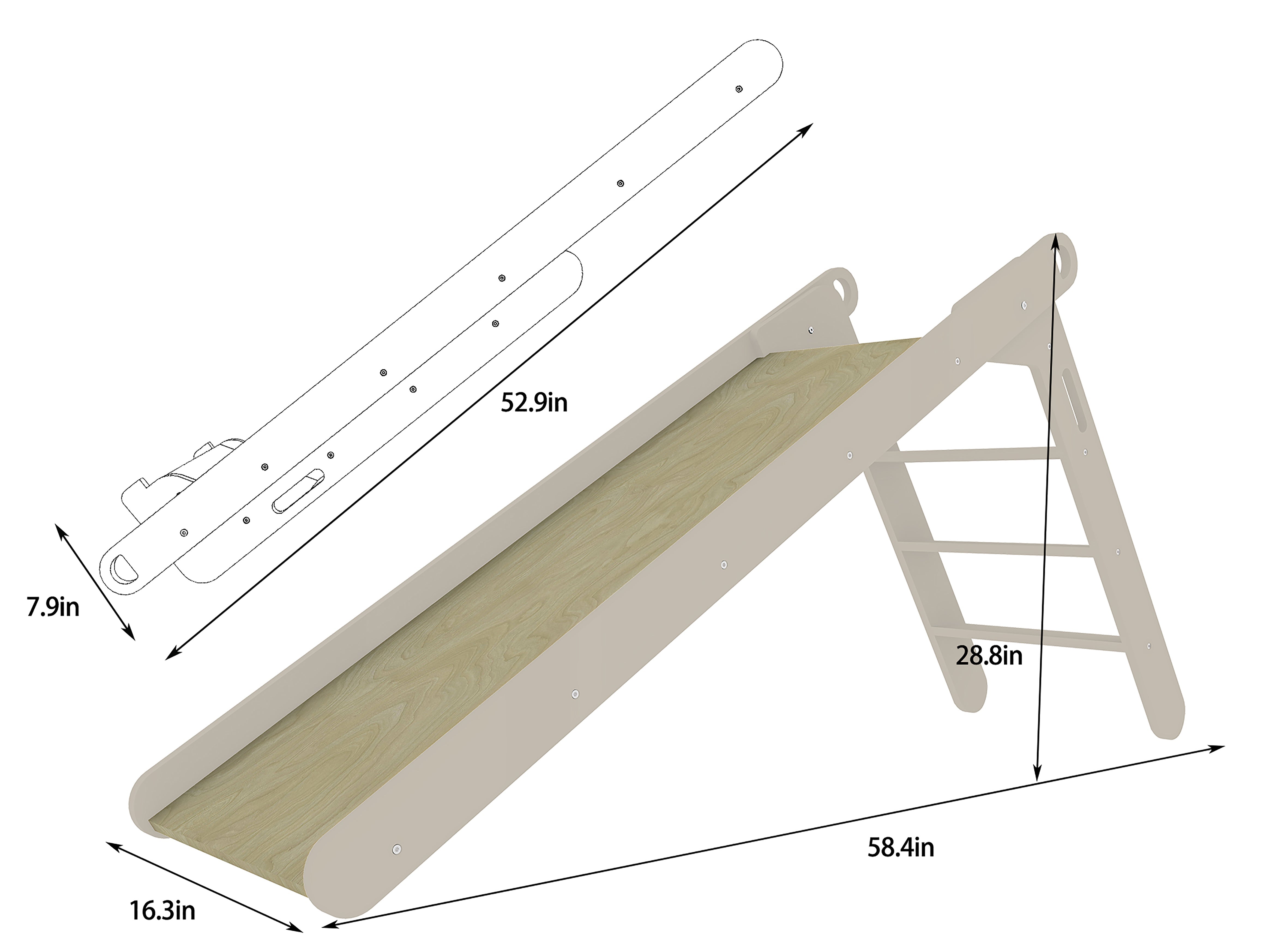 Wooden Folding Slide