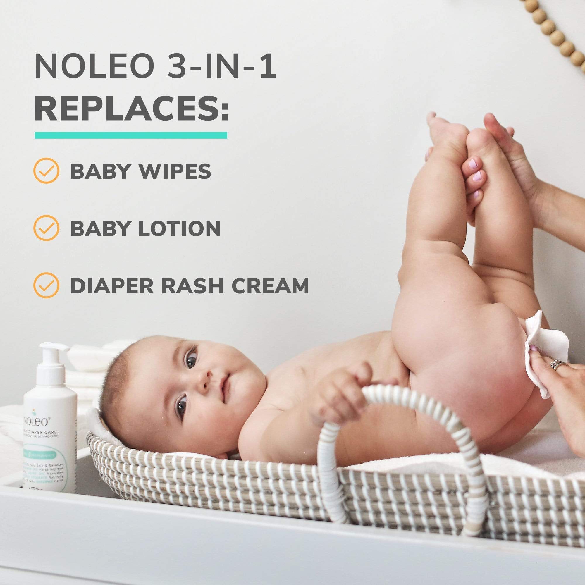 Diaper Rash Cream & Large Cotton Pads