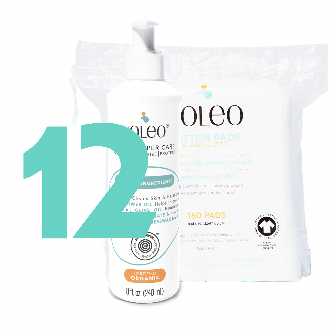 Diaper Rash Cream & Large Cotton Pads