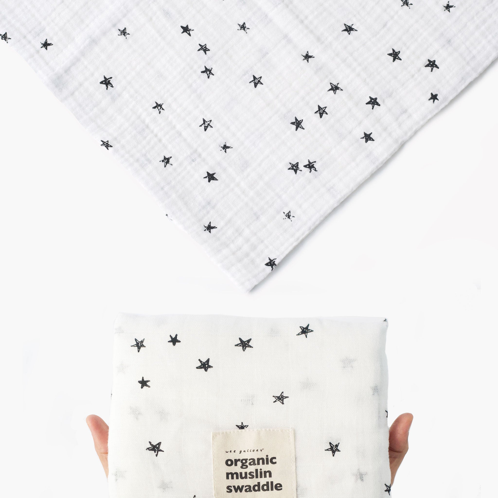 Organic Cotton Muslin Swaddle - Stars