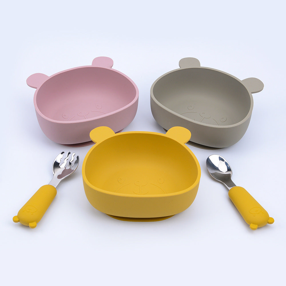 Baby Cartoon Panda Shape Silicone Bowl